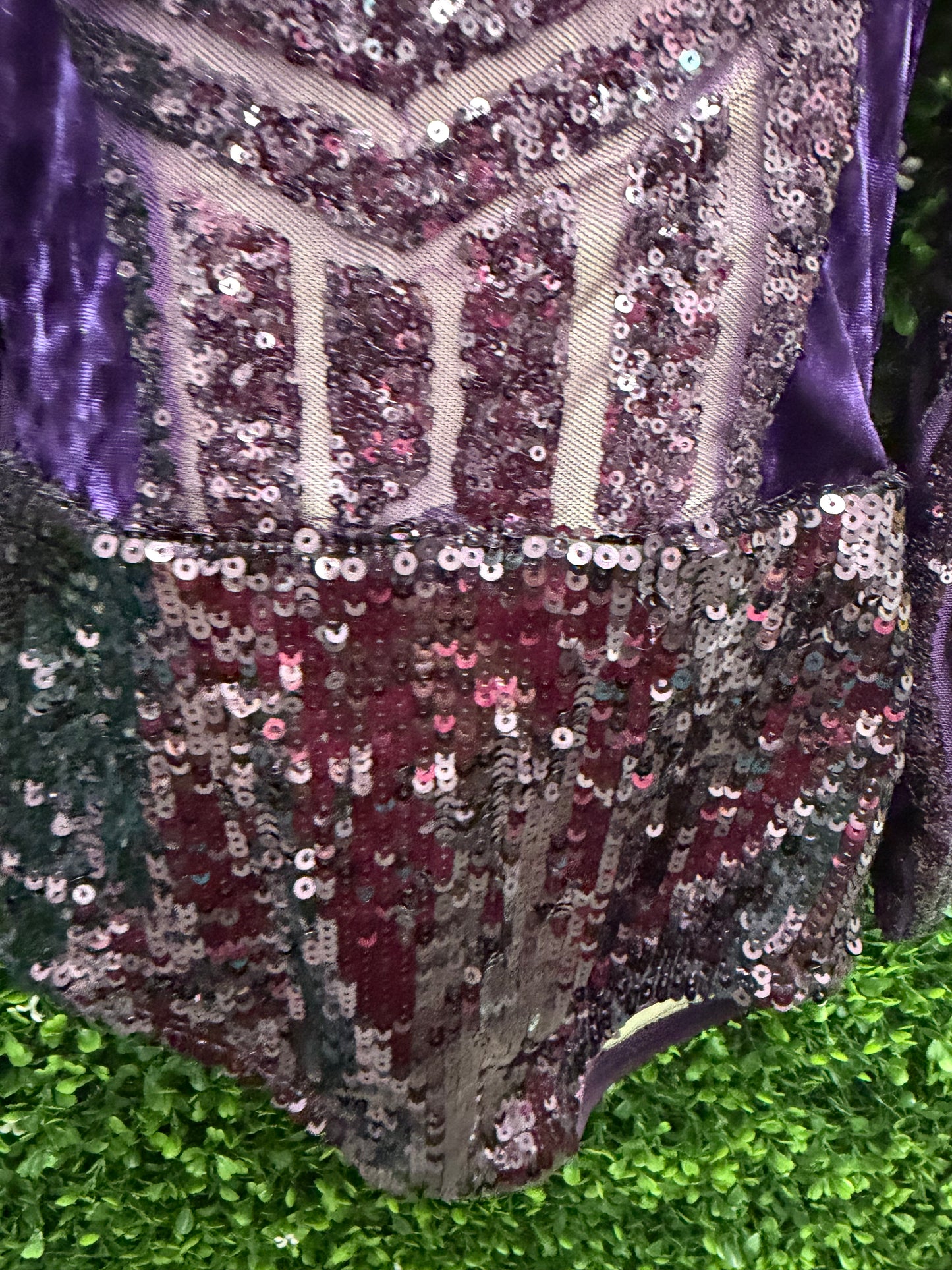 Child Medium Purple Sequin Leotard Costume