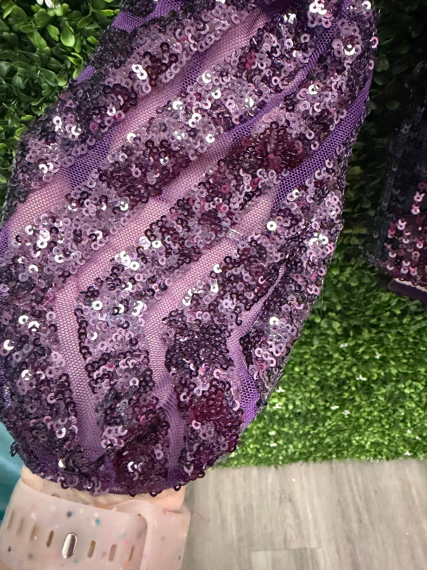 Child Medium Purple Sequin Leotard Costume