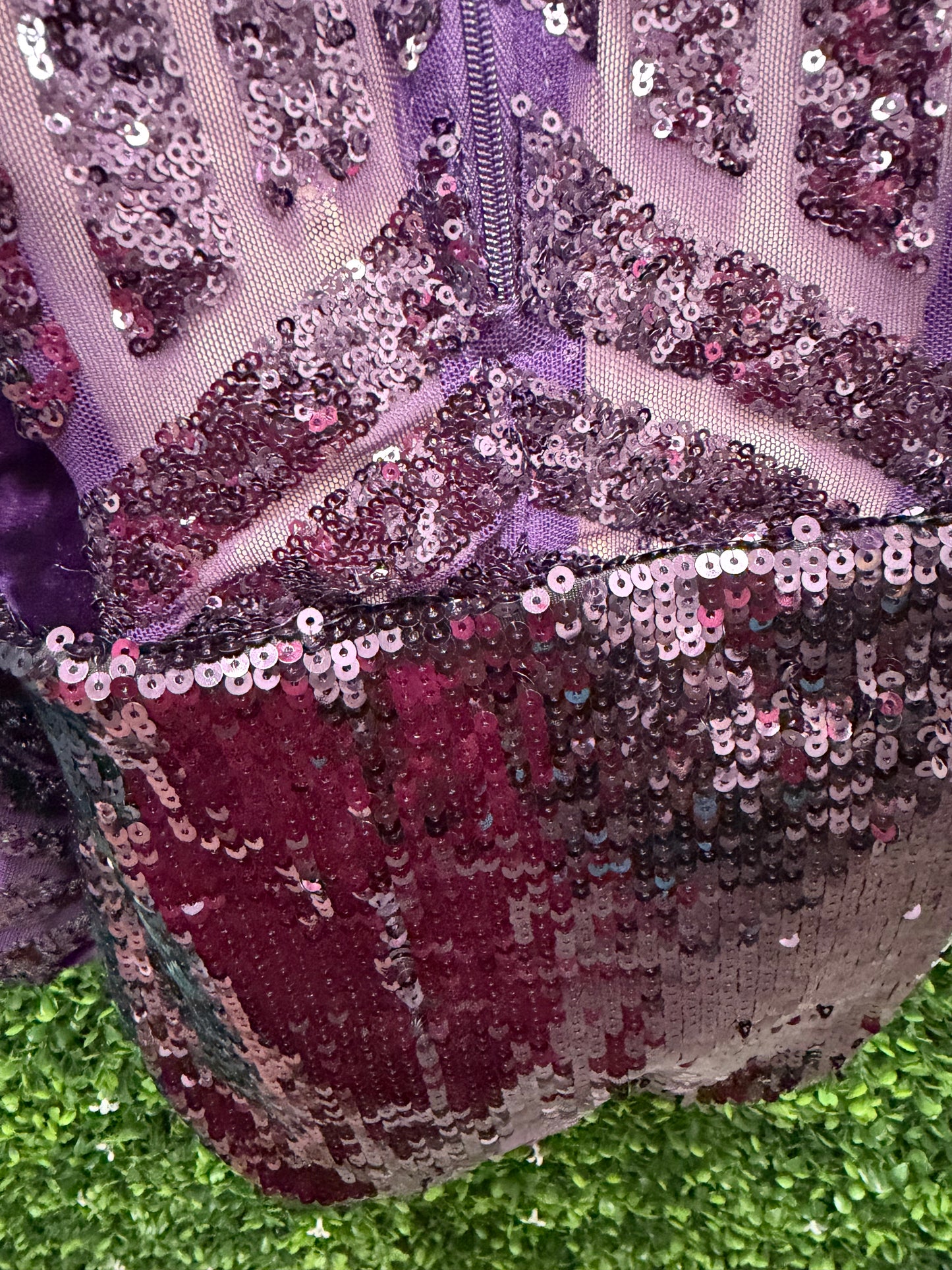 Child Medium Purple Sequin Leotard Costume