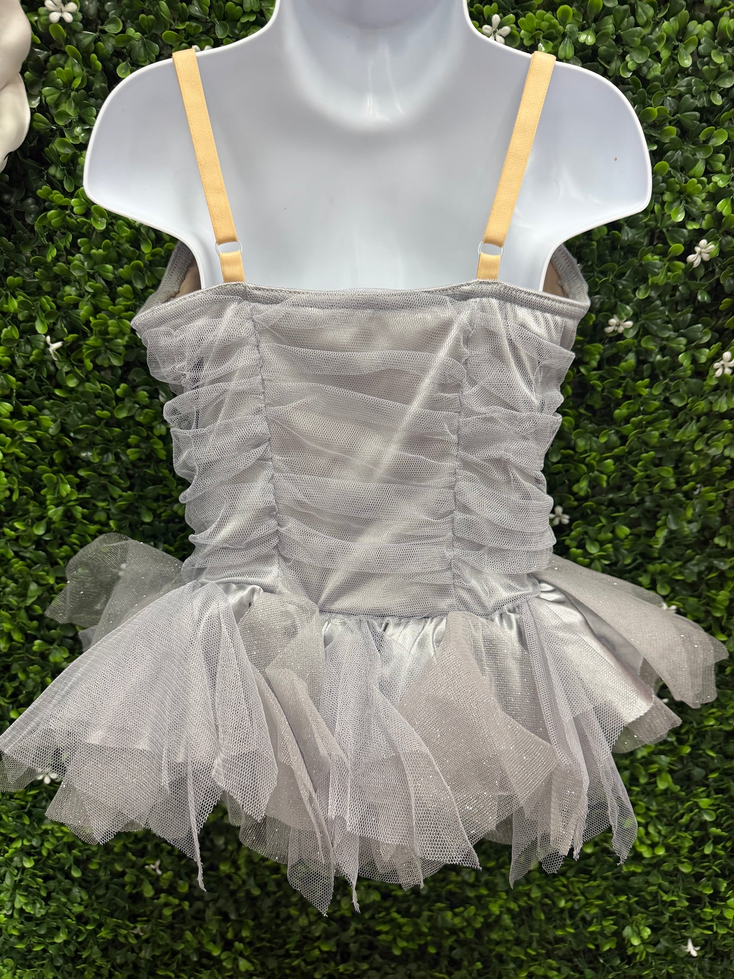 Child Medium Silver Tulle Top Costume