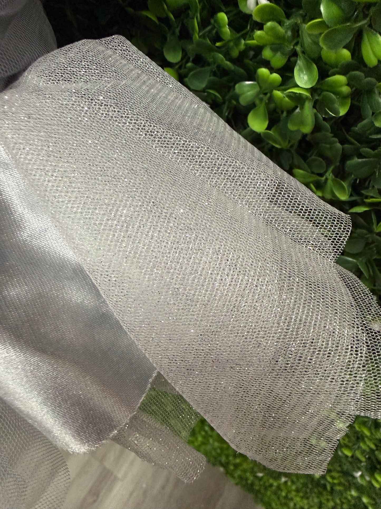 Child Medium Silver Tulle Top Costume