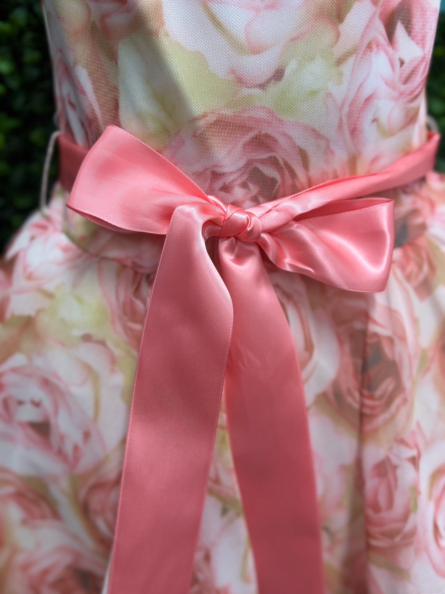 Child Medium Pink Floral Dance Dress Costume