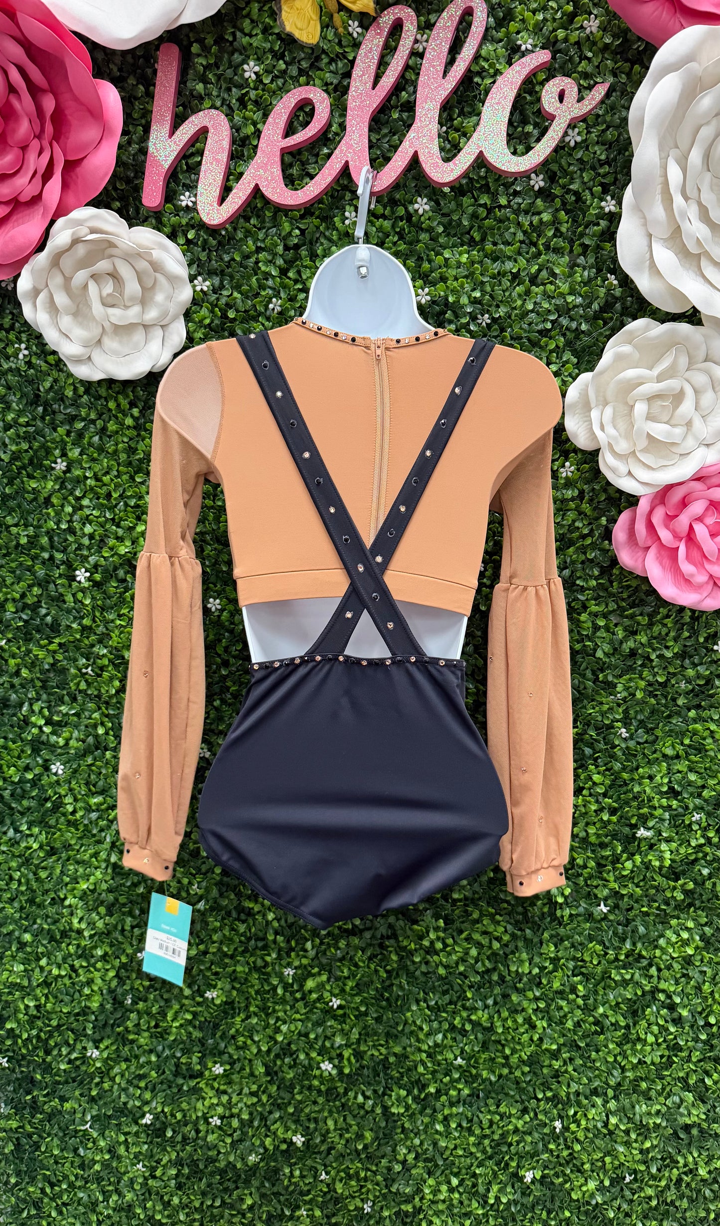 Child Medium Tan/Black 2 piece with Suspenders