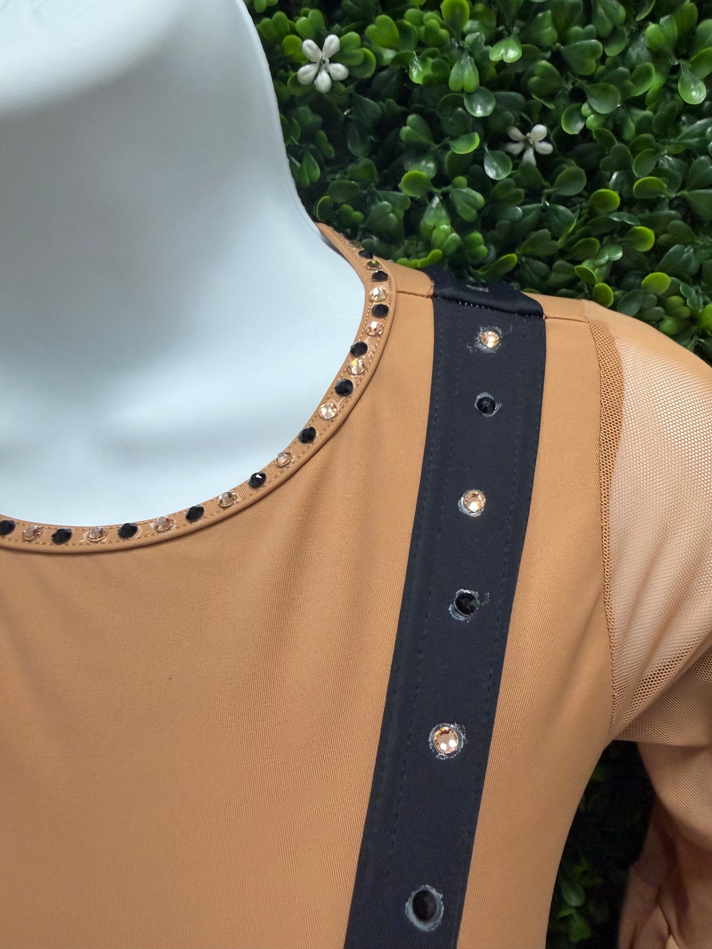 Child Medium Tan/Black 2 piece with Suspenders