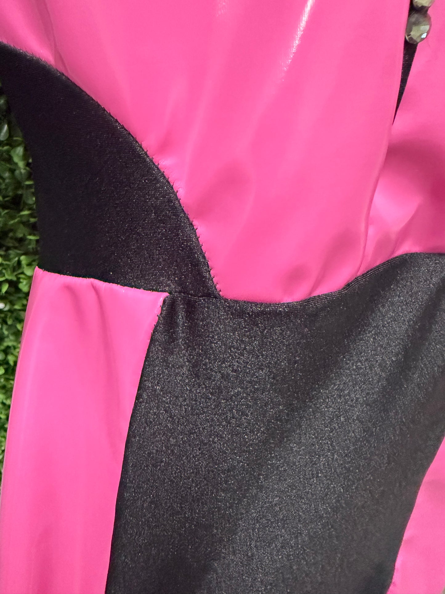 Child Medium Pink Black Leather Costume