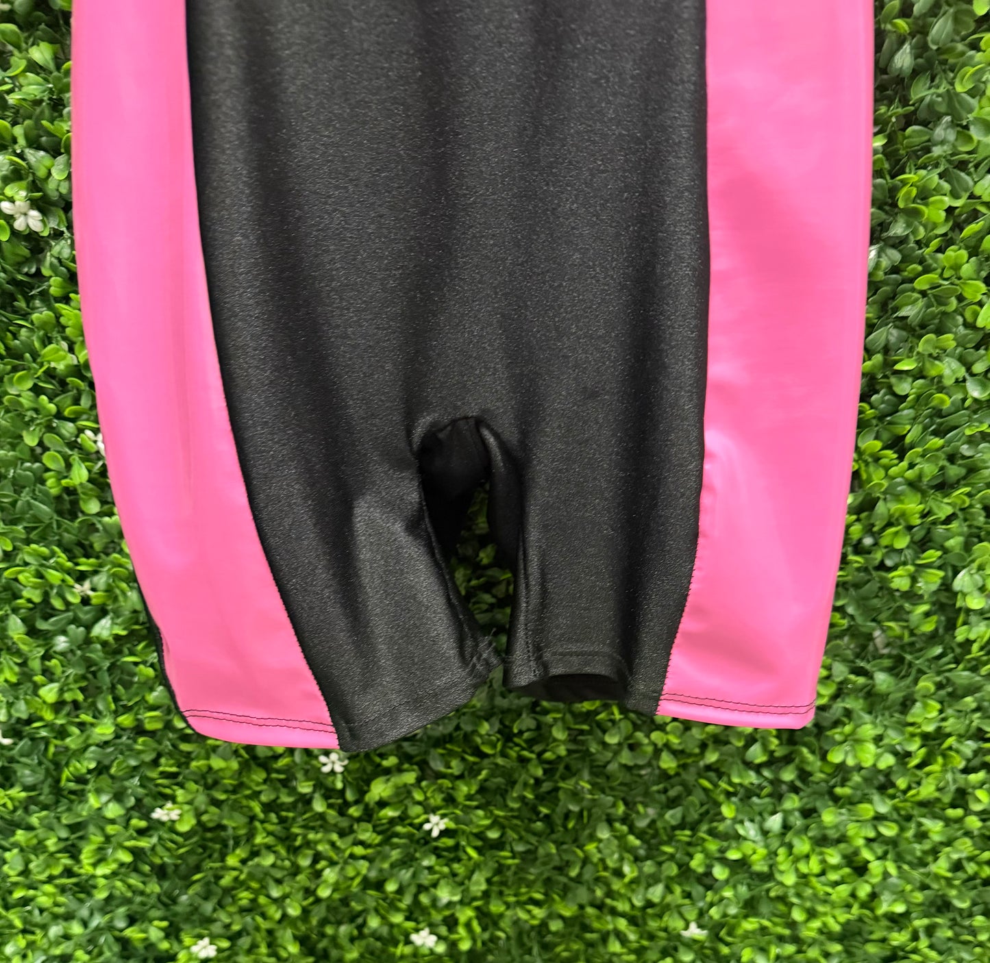 Child Medium Pink Black Leather Costume