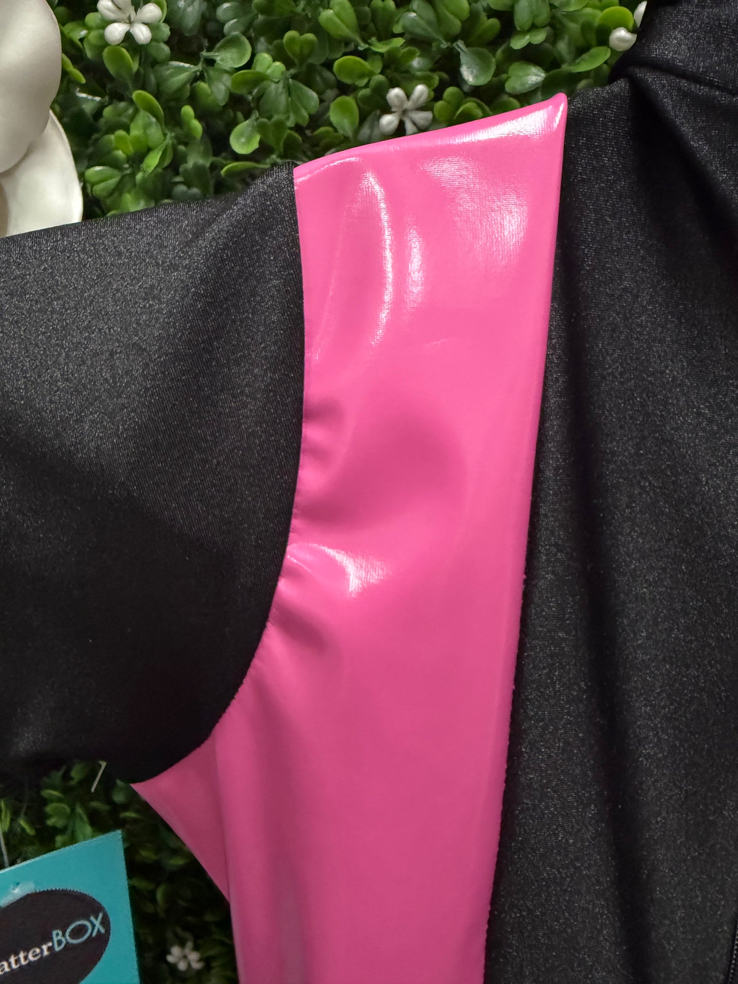 Child Medium Pink Black Leather Costume