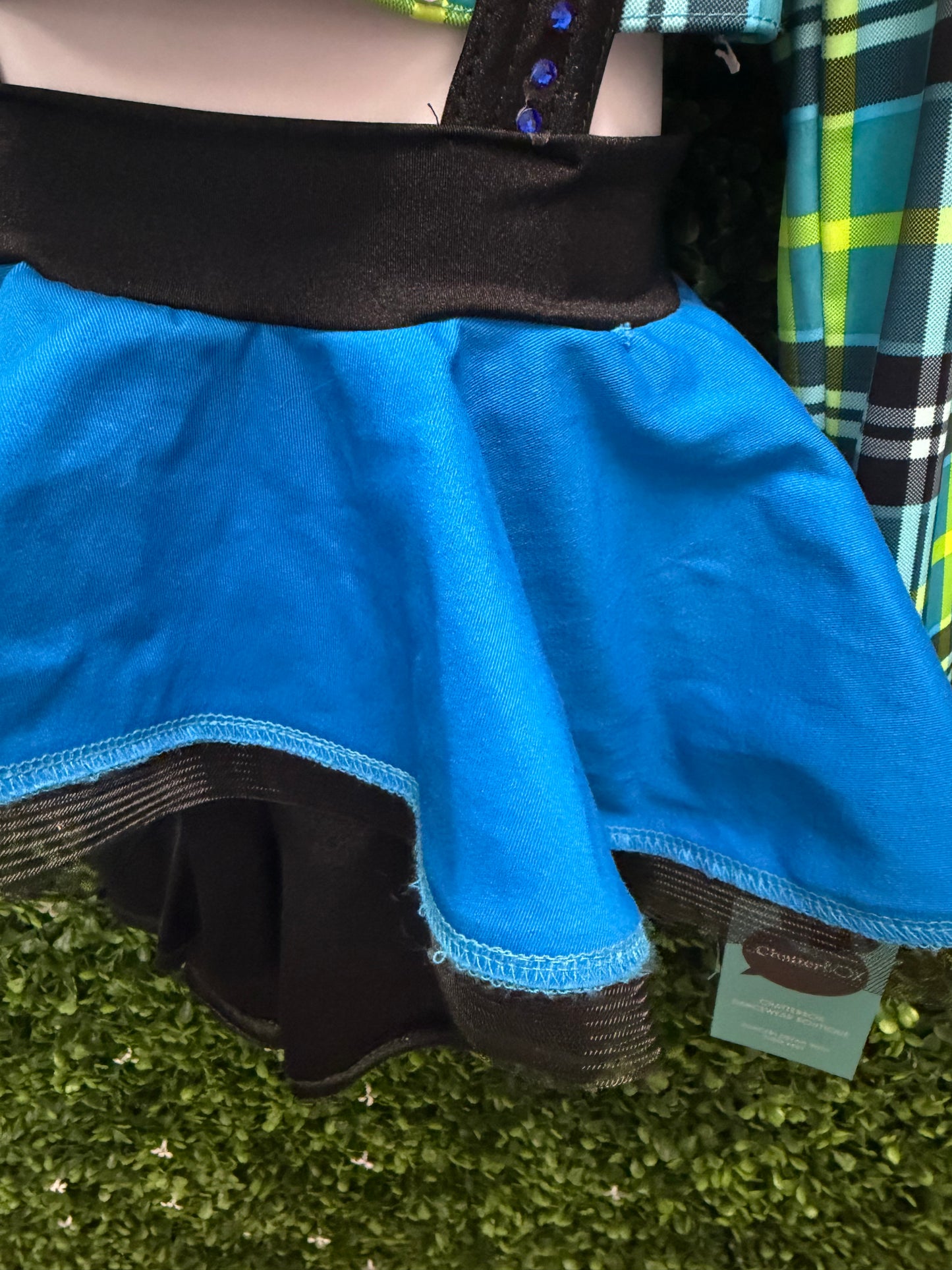 Child Medium Plaid Blue Green Costume