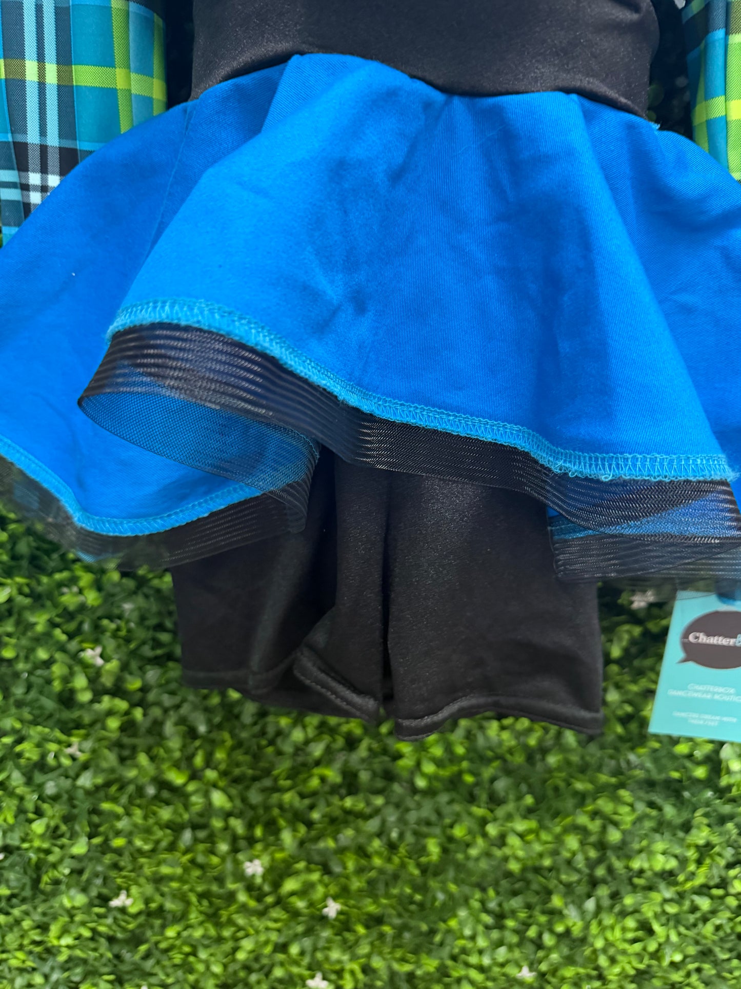 Child Medium Plaid Blue Green Costume