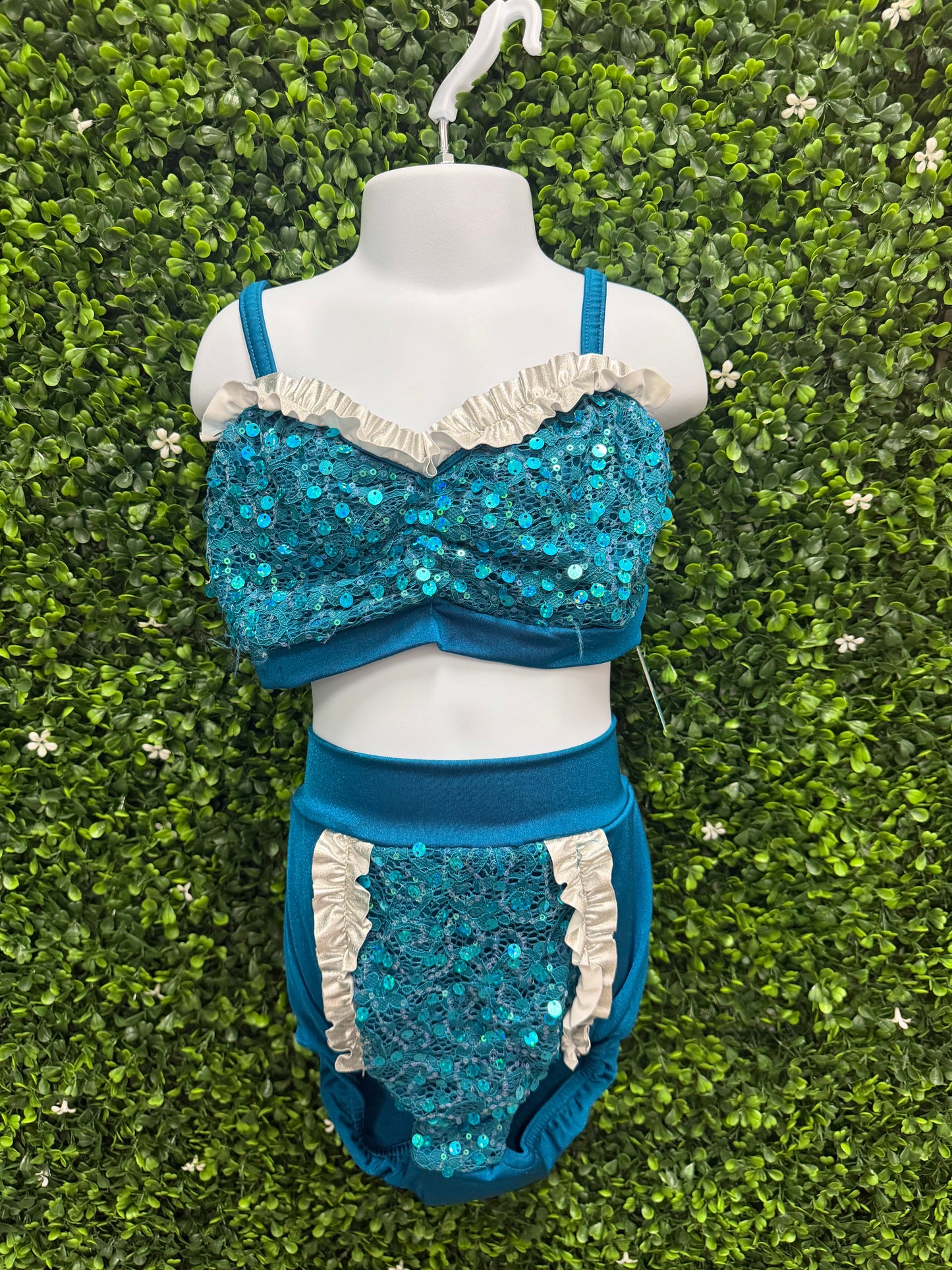 Child Medium Teal Two Piece Costume