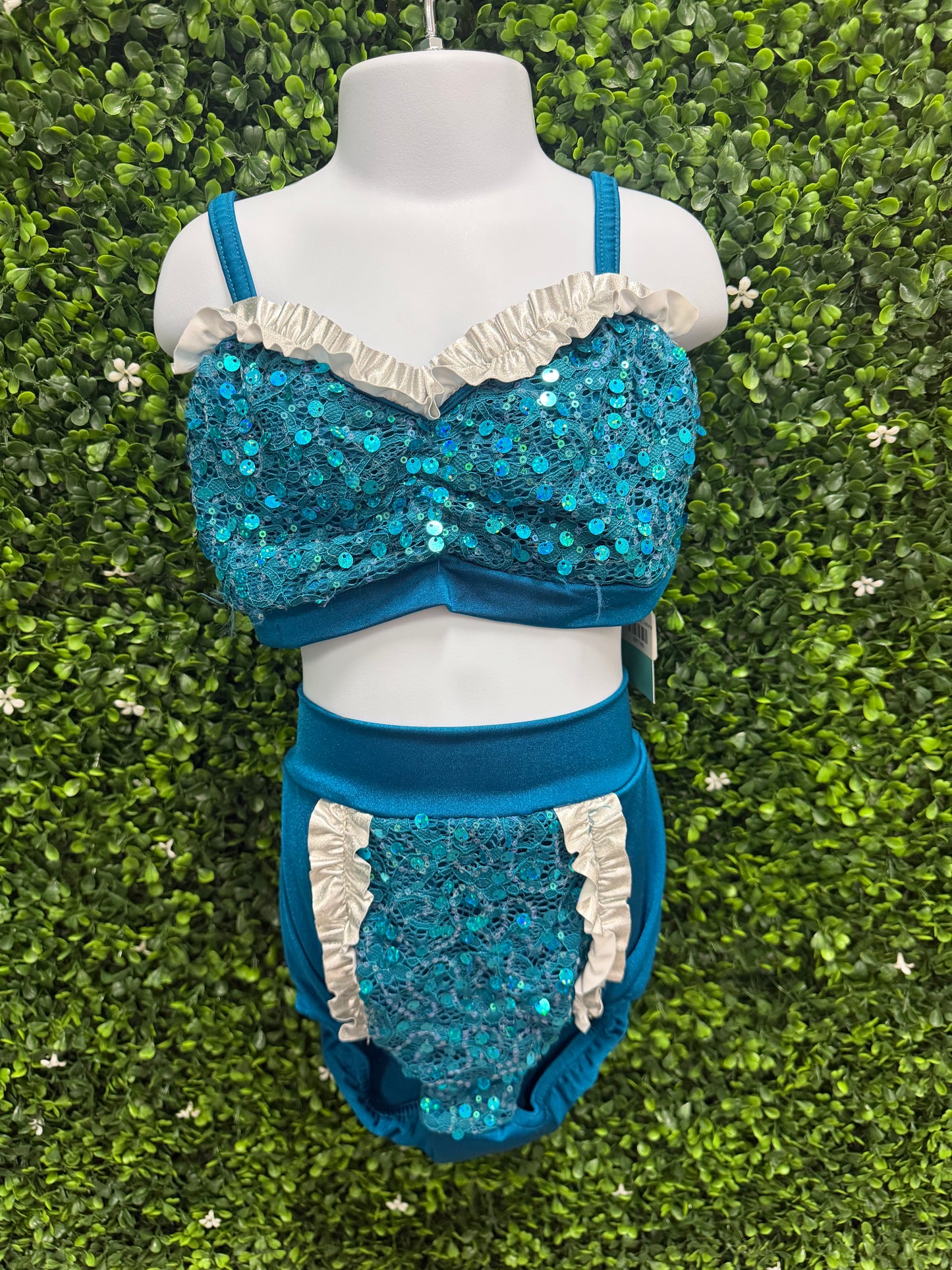 Child Medium Teal Two Piece Costume