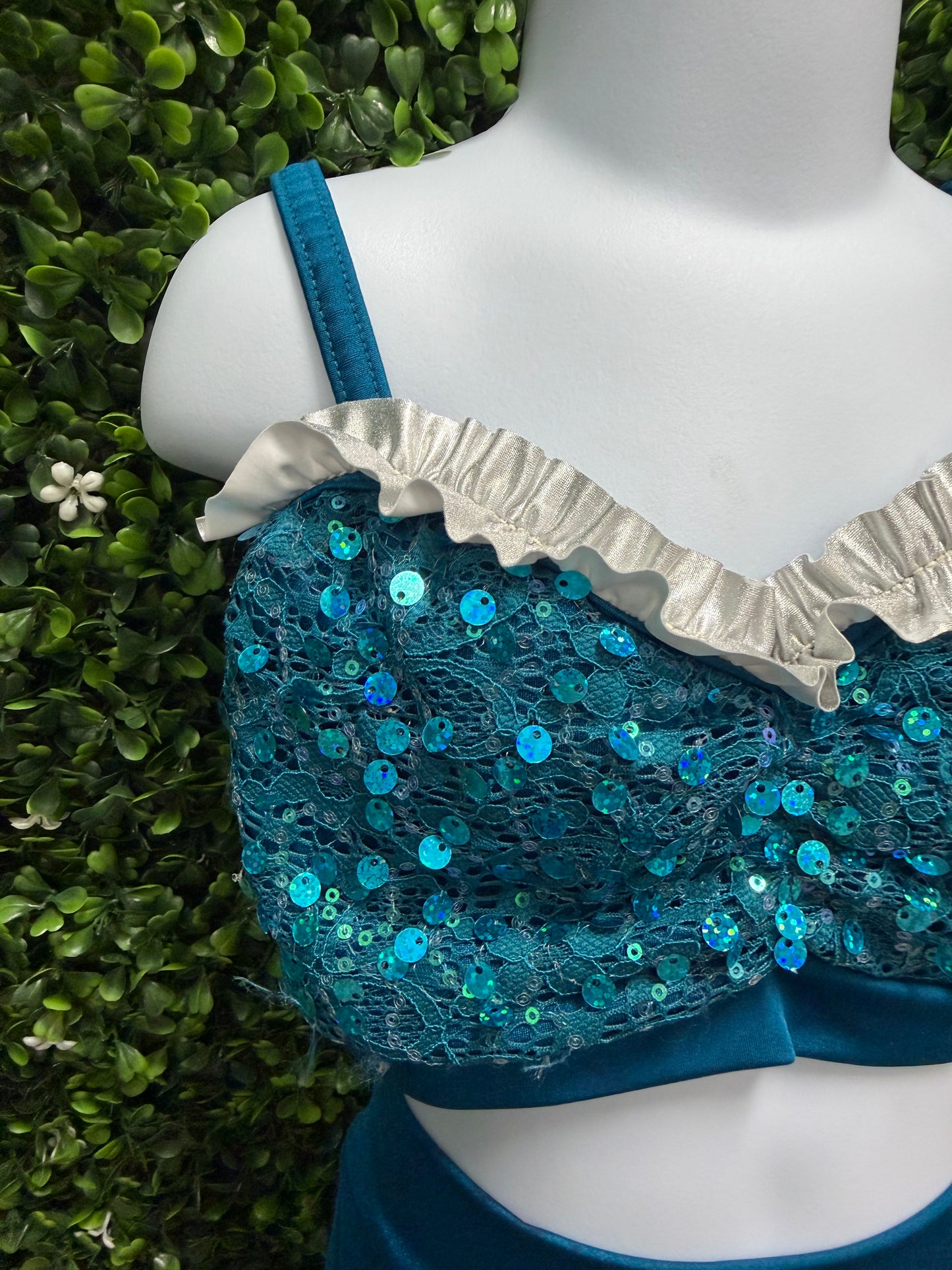 Child Medium Teal Two Piece Costume