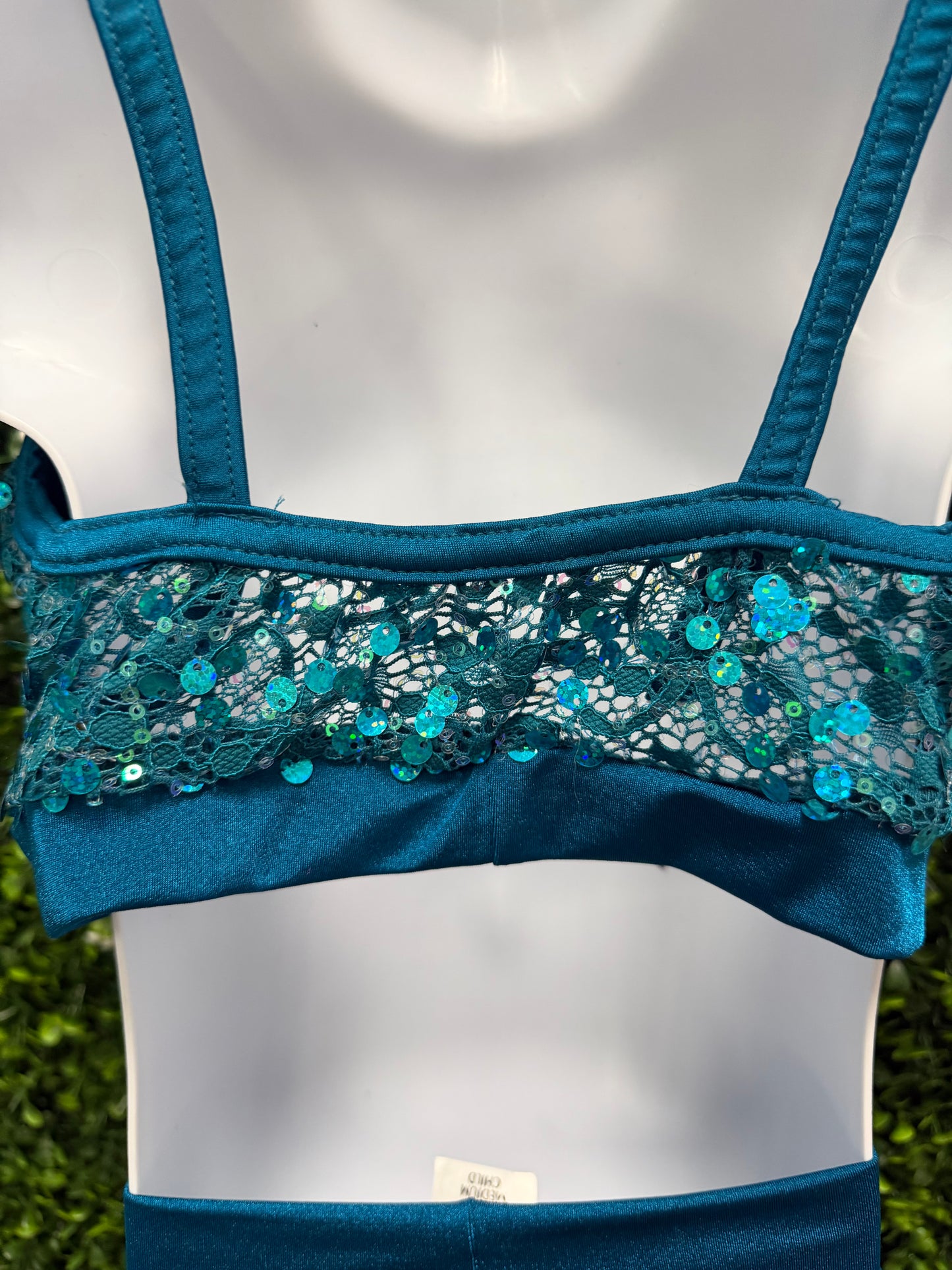 Child Medium Teal Two Piece Costume