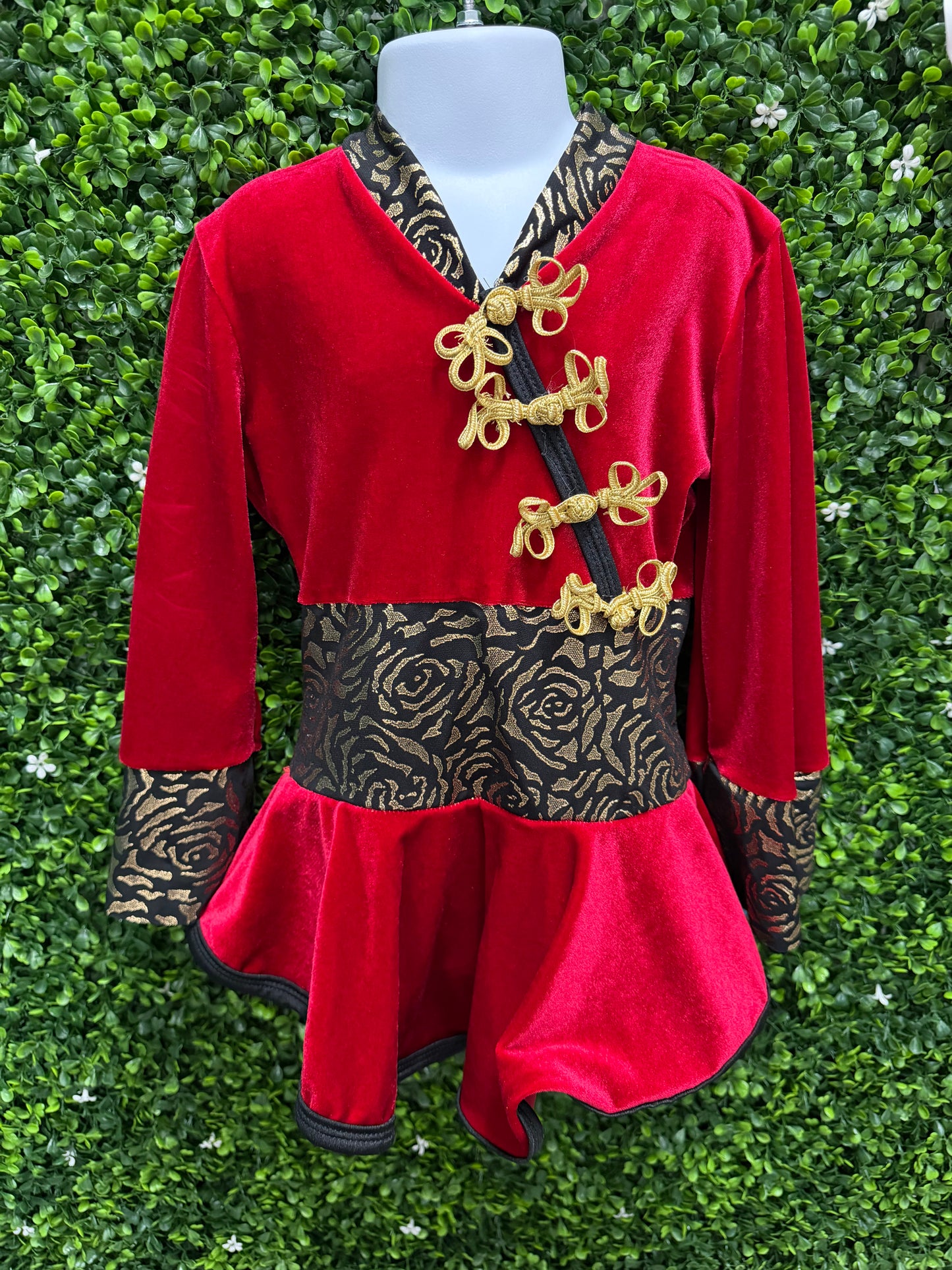 Child Medium Red Velvet Costume