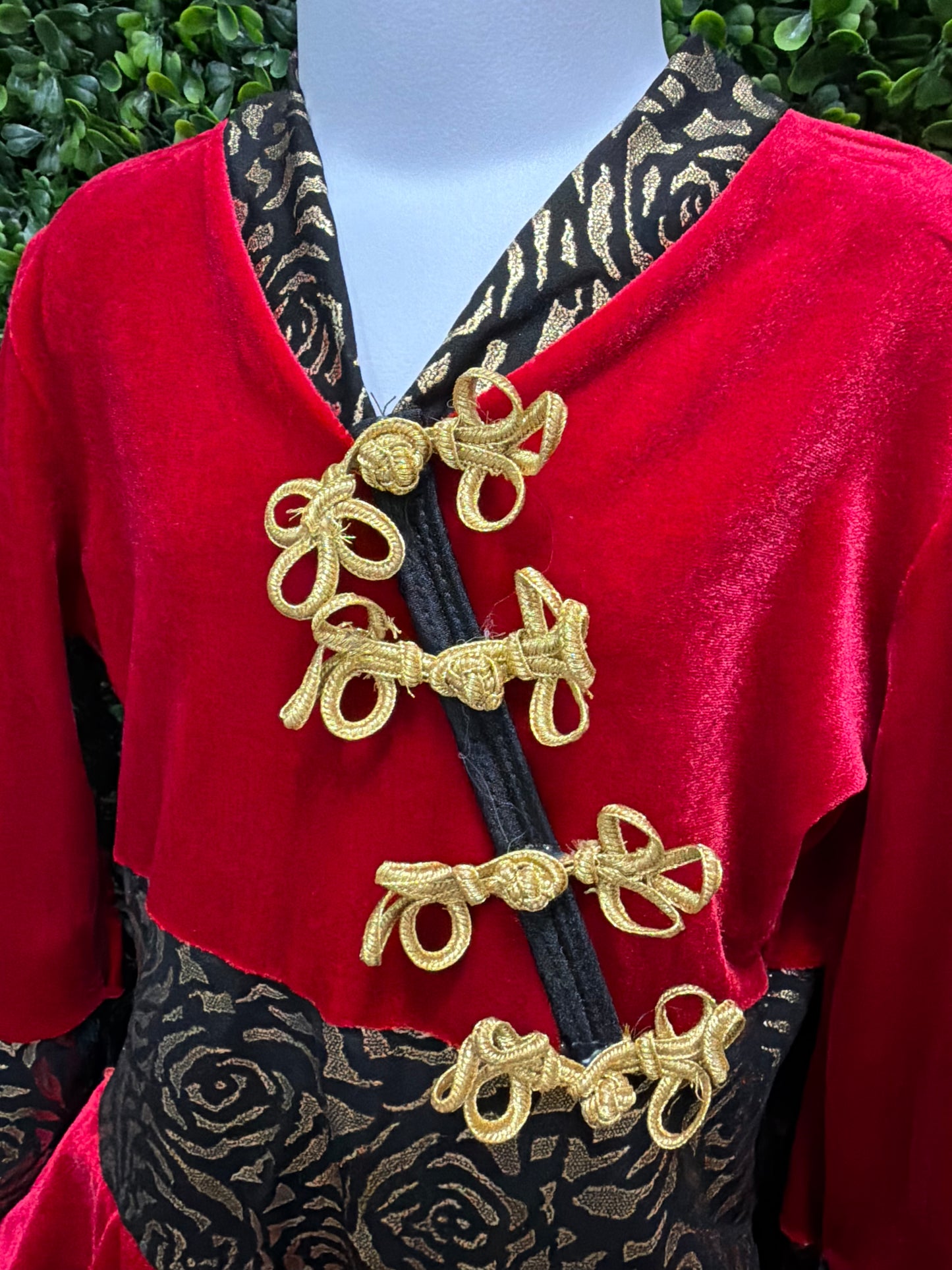 Child Medium Red Velvet Costume