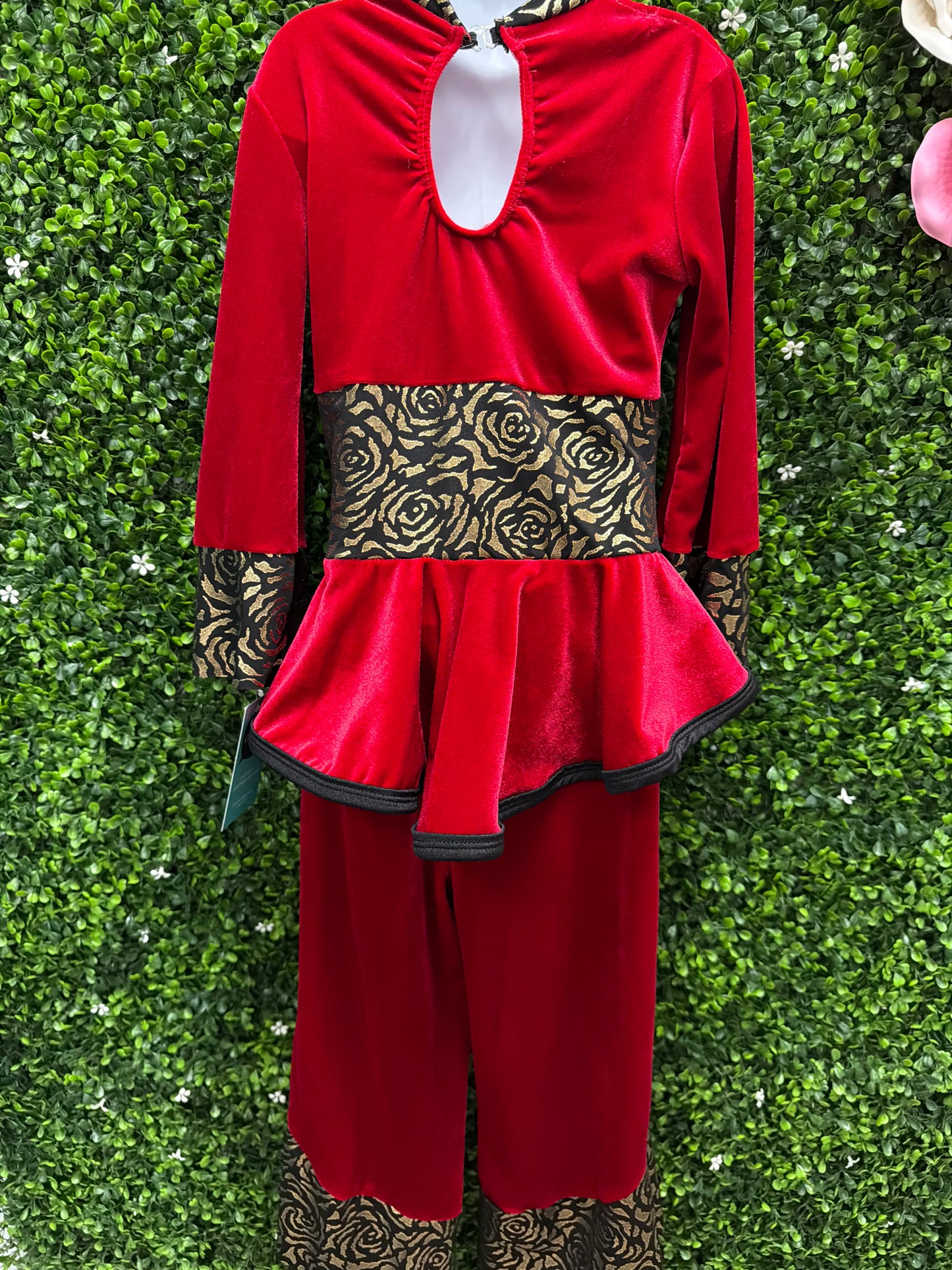 Child Medium Red Velvet Costume
