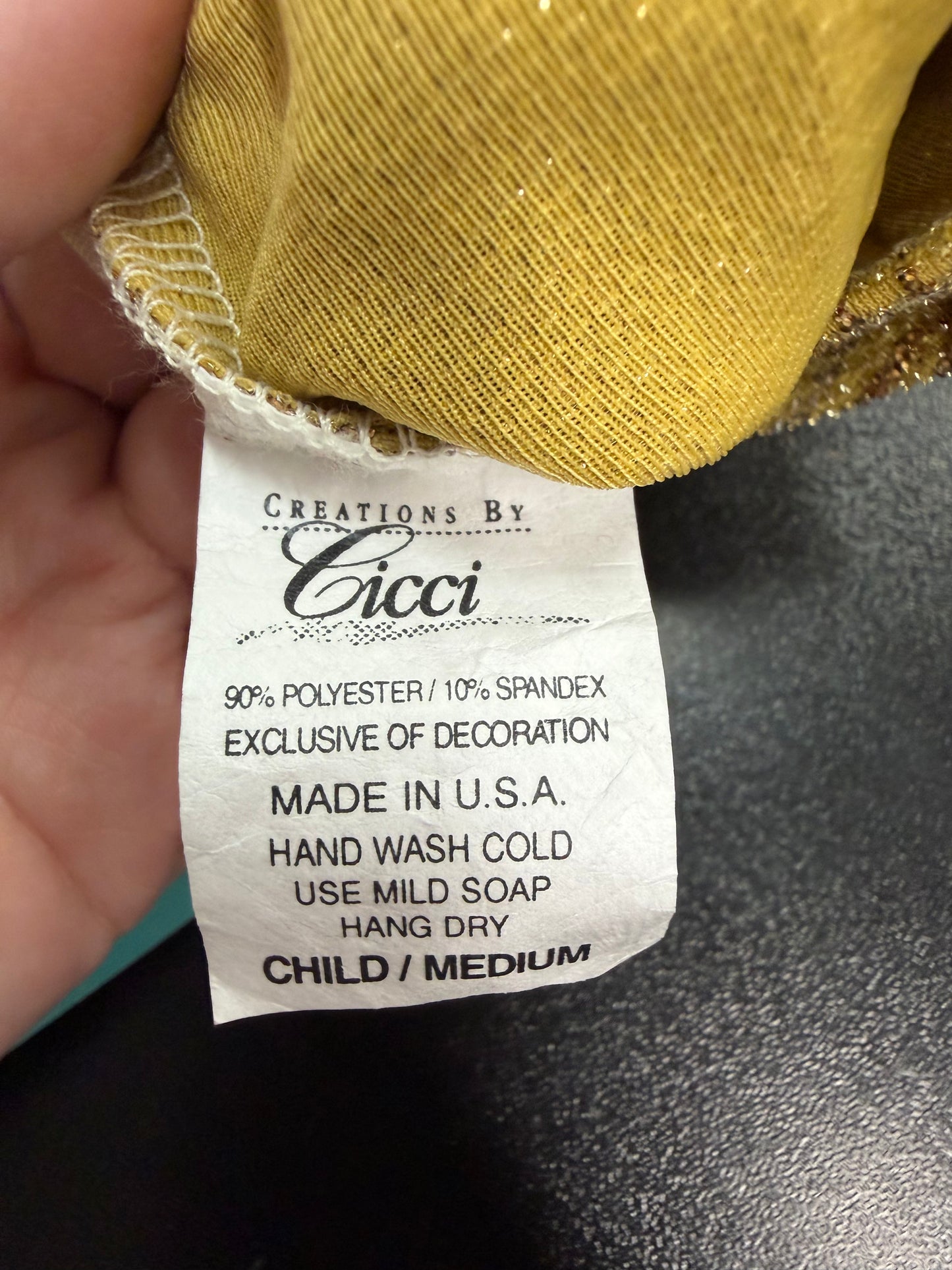 Child Medium Gold/Cream Ballet Dress