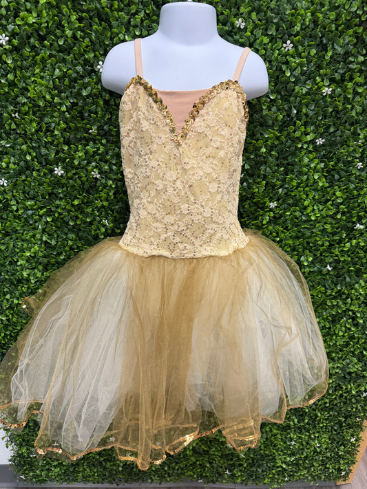 Child Medium Gold Ballet Dress