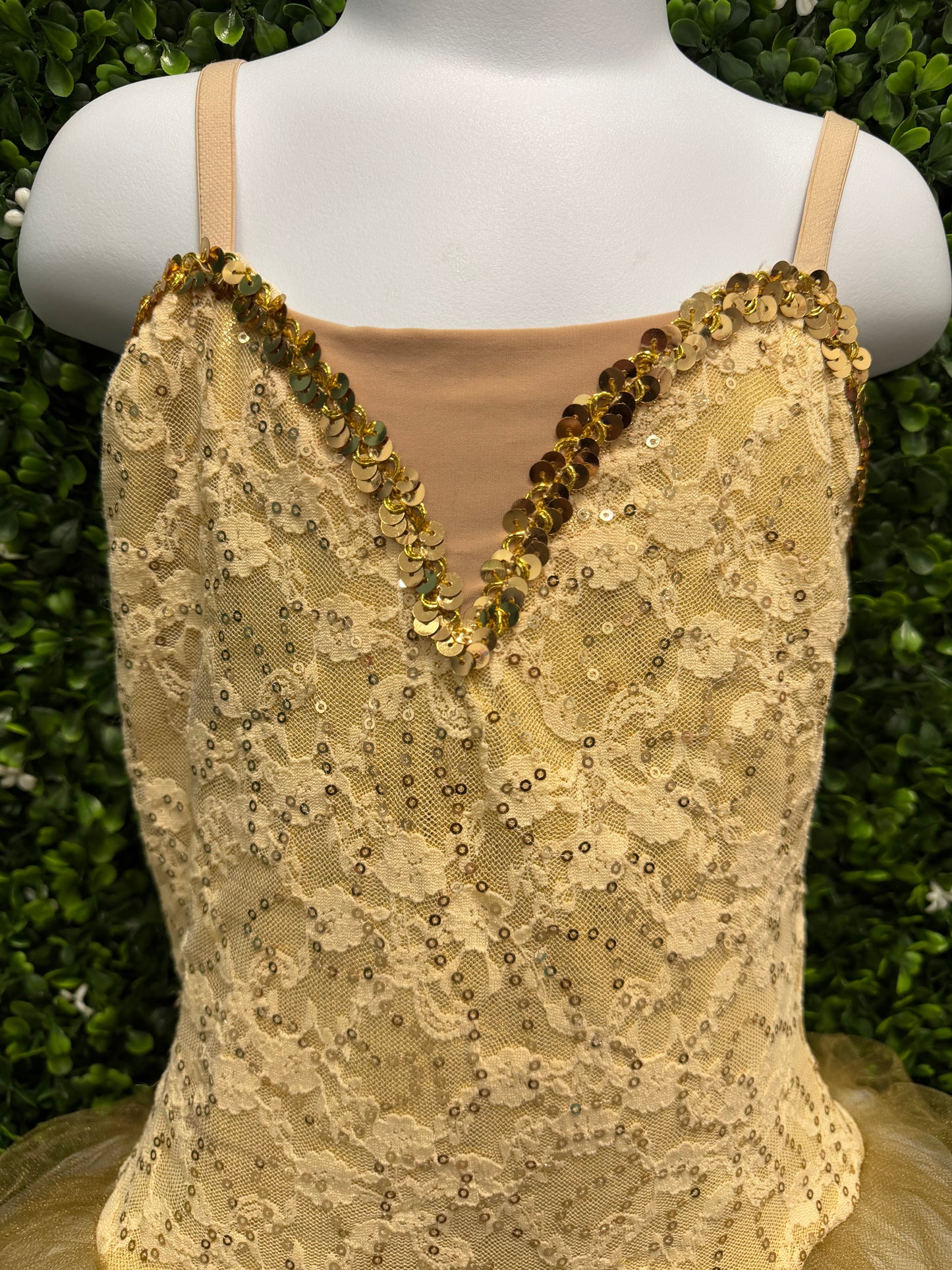 Child Medium Gold Ballet Dress