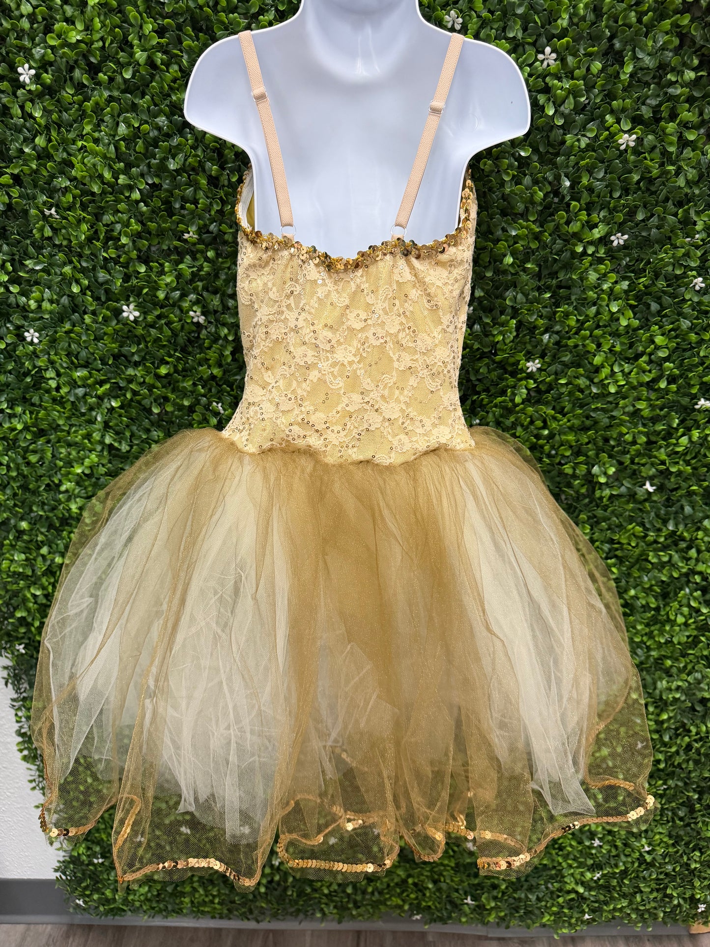 Child Medium Gold Ballet Dress