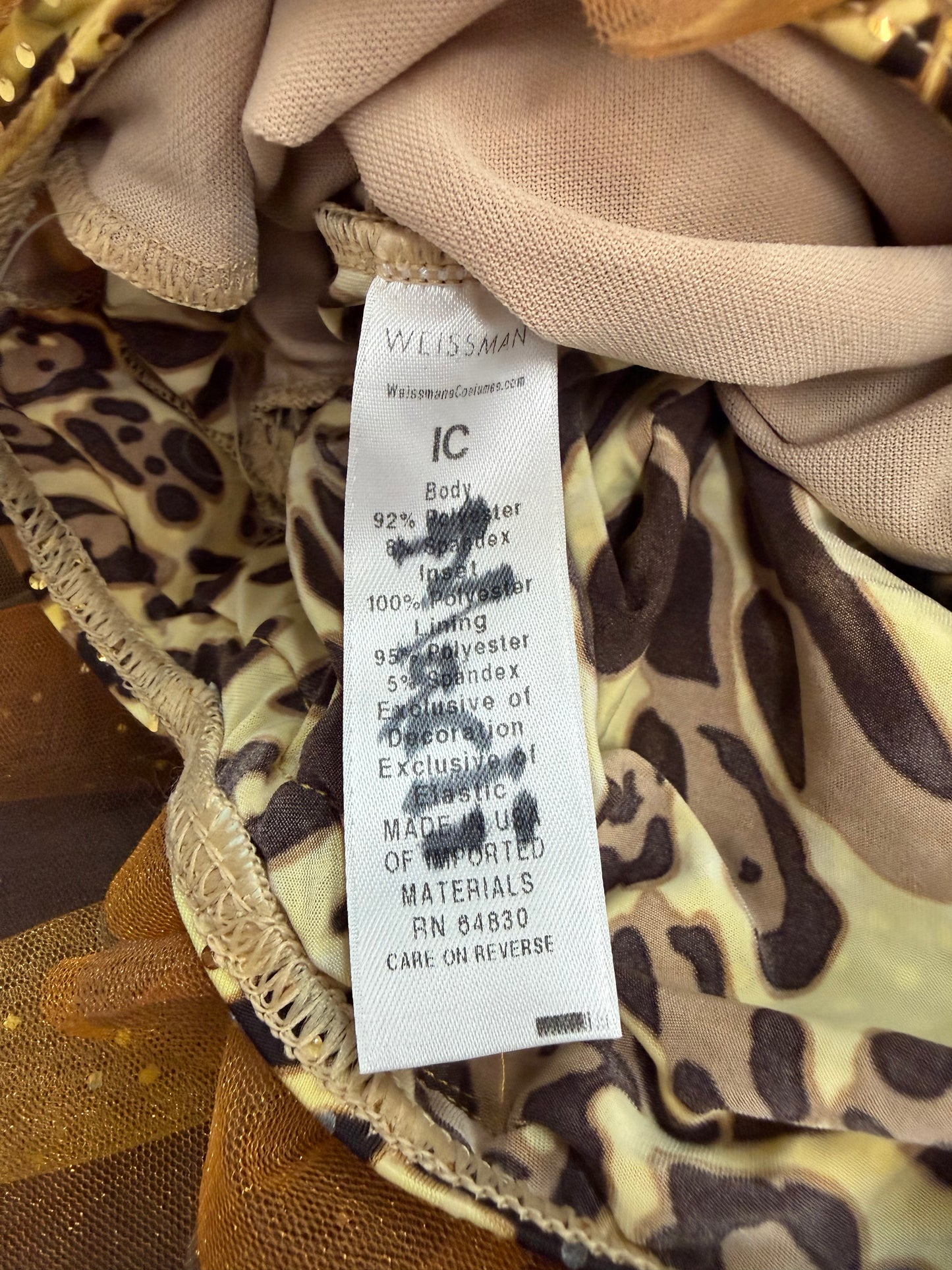 Child Intermediate Cheetah Leo with Tulle Skirt