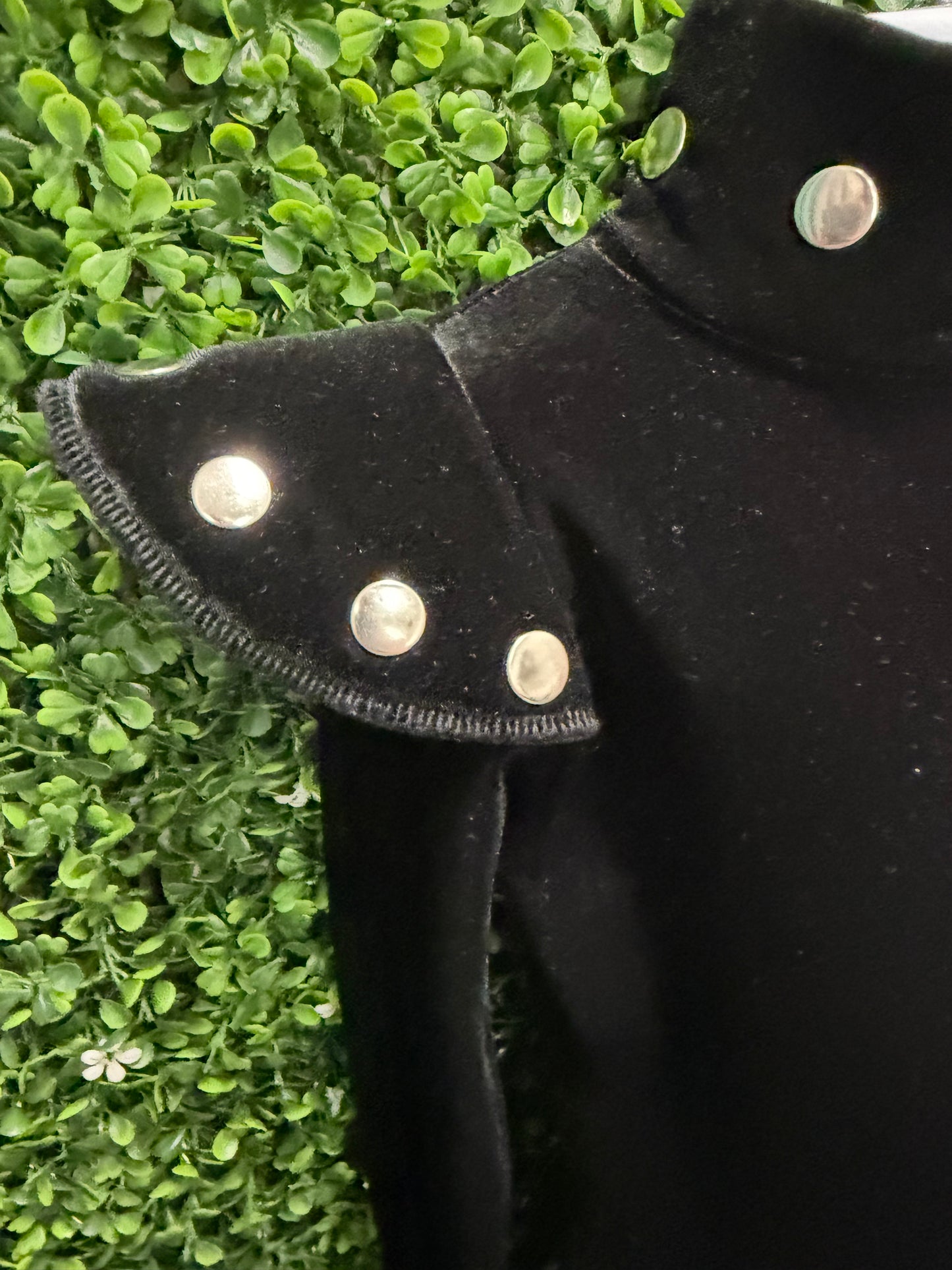 Child Medium Black Velvet Biketard Costume