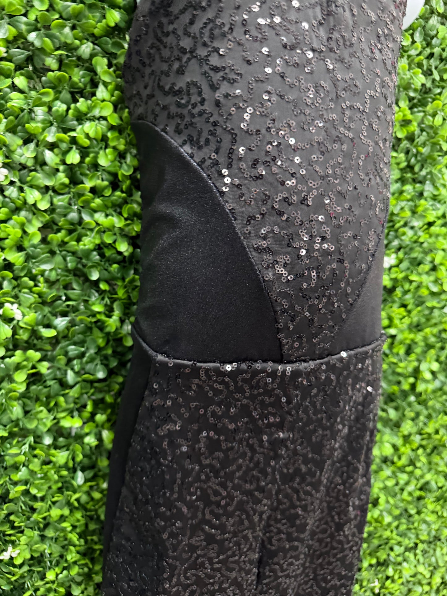 Child Medium Black Sequin Unitard