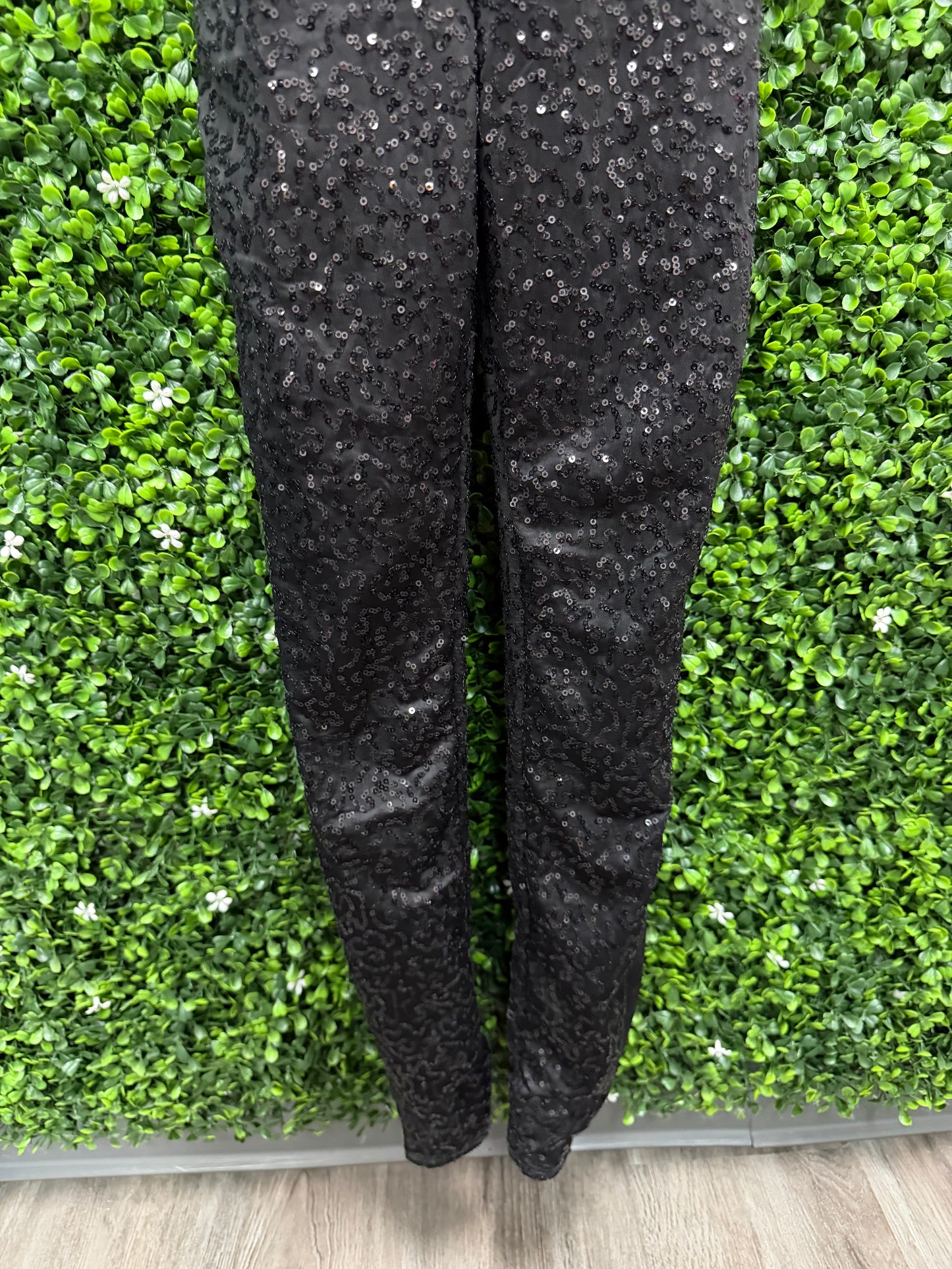 Child Medium Black Sequin Unitard
