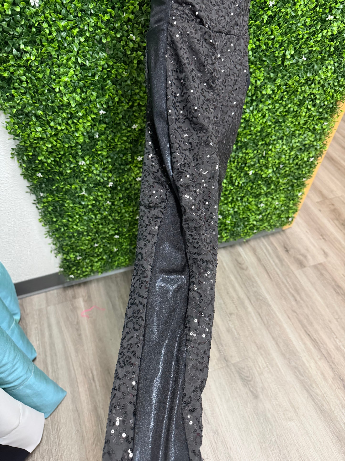 Child Medium Black Sequin Unitard