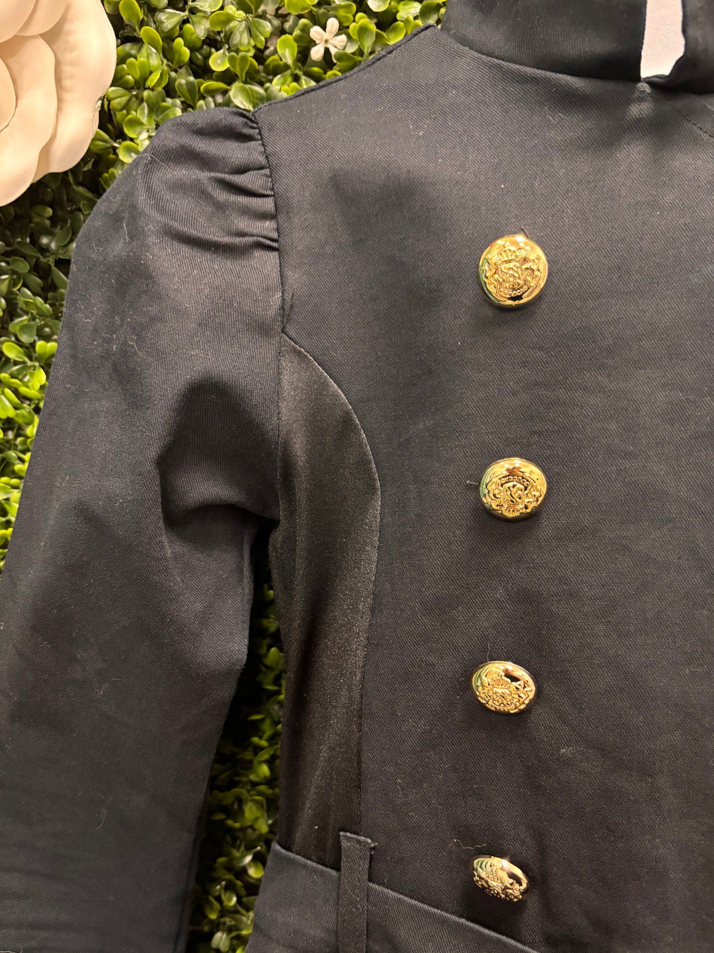 Child Medium Black Coat Costume