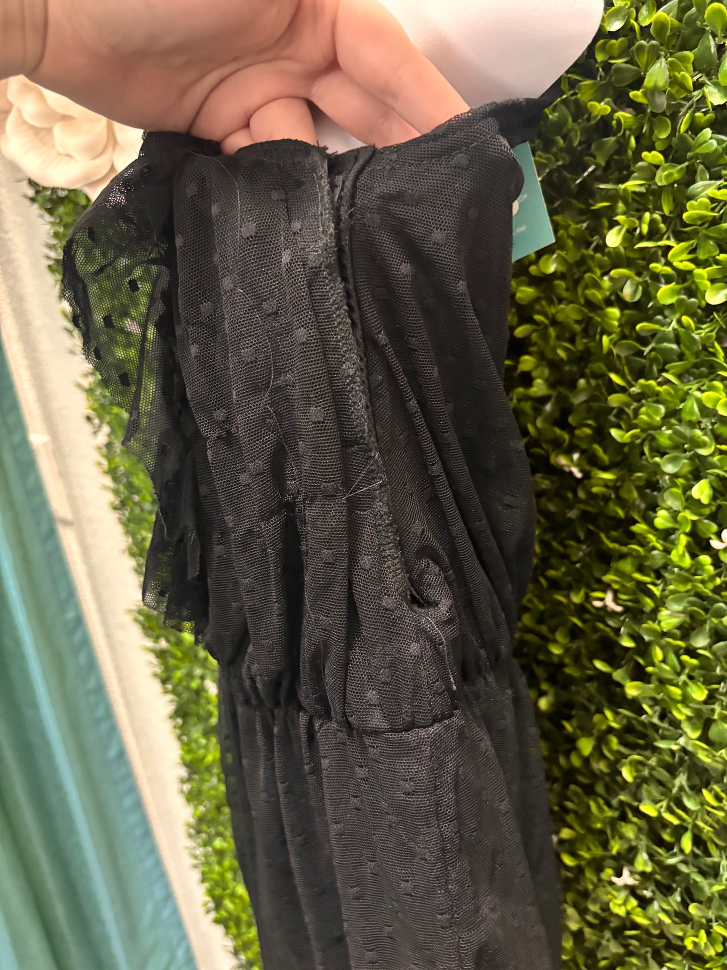 Child Medium Black Lace Romper Costume