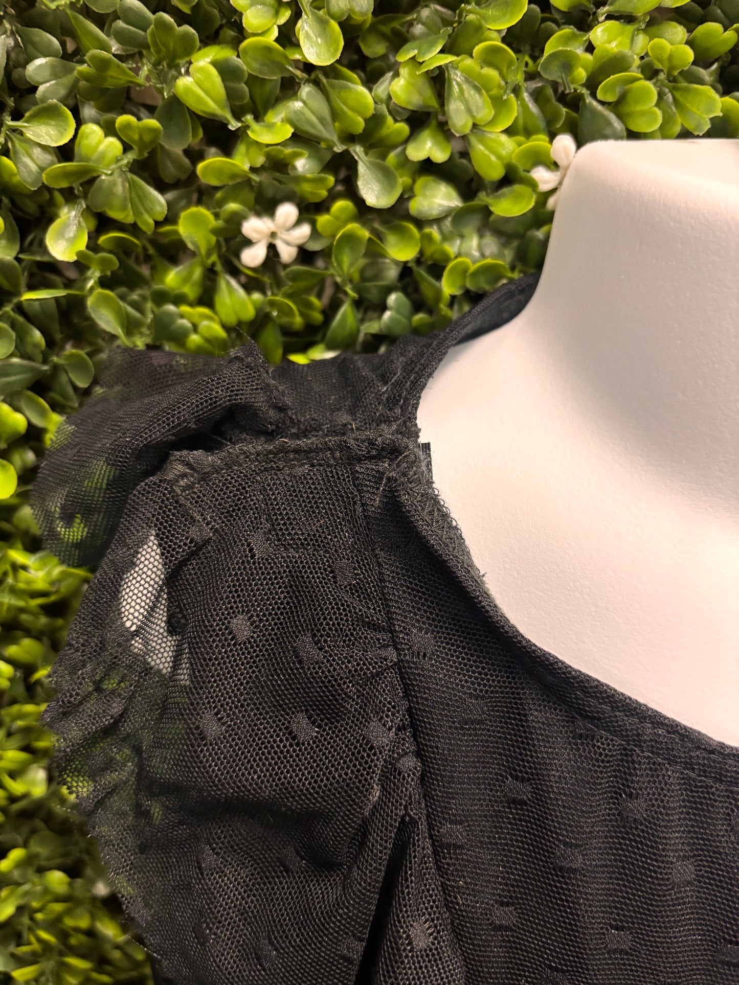 Child Medium Black Lace Romper Costume