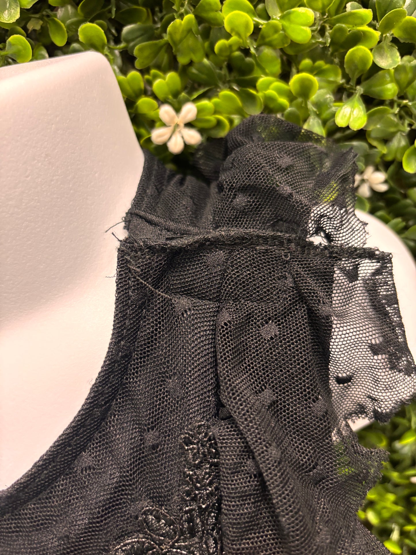 Child Medium Black Lace Romper Costume