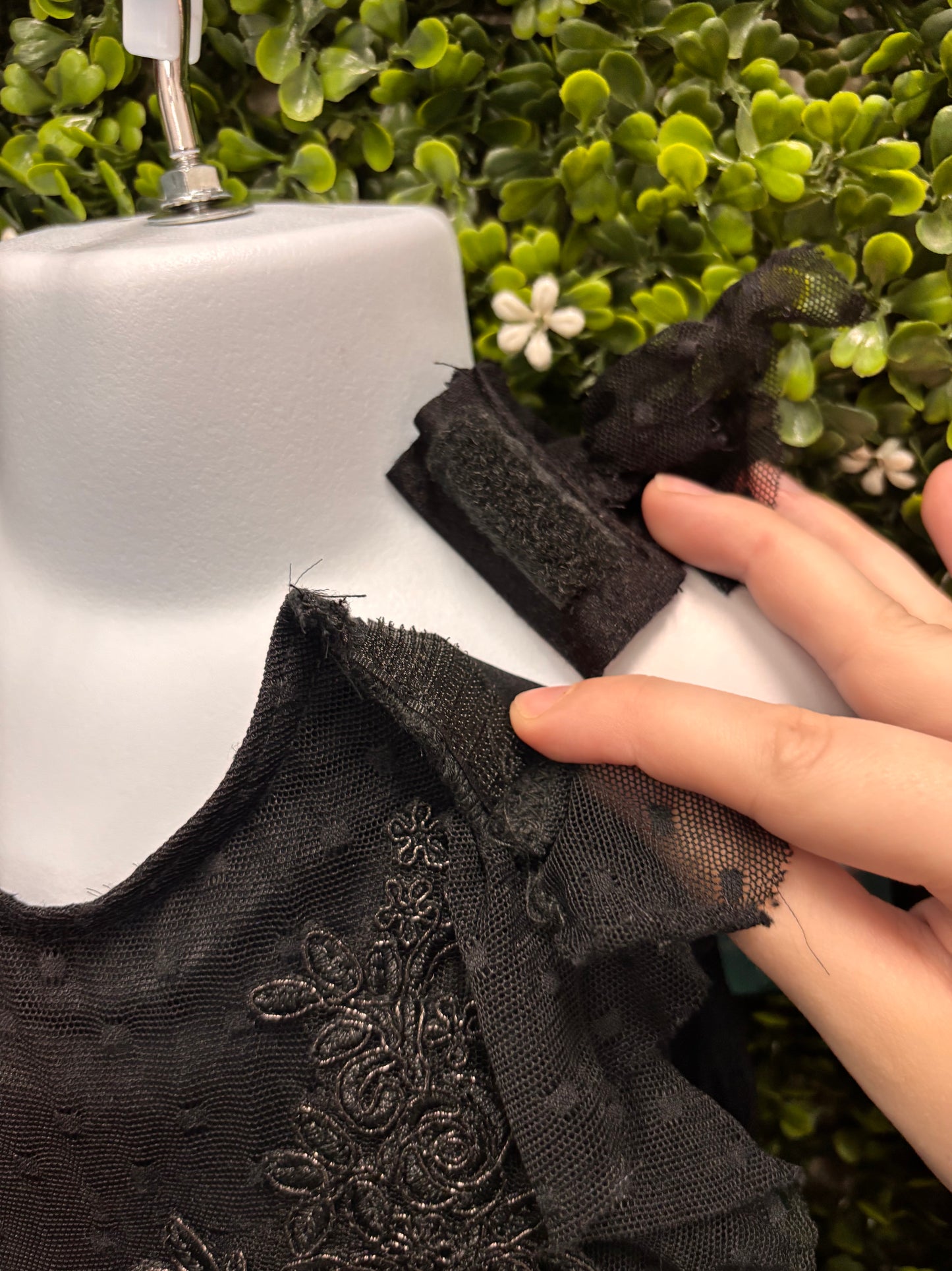 Child Medium Black Lace Romper Costume