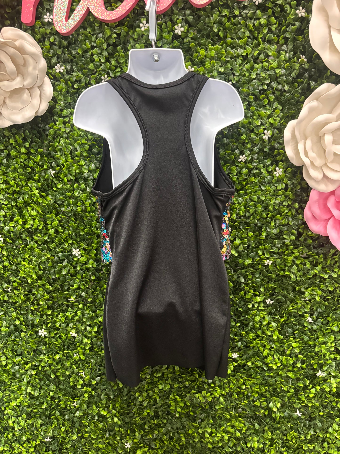 Child Medium Black Sequin Tank