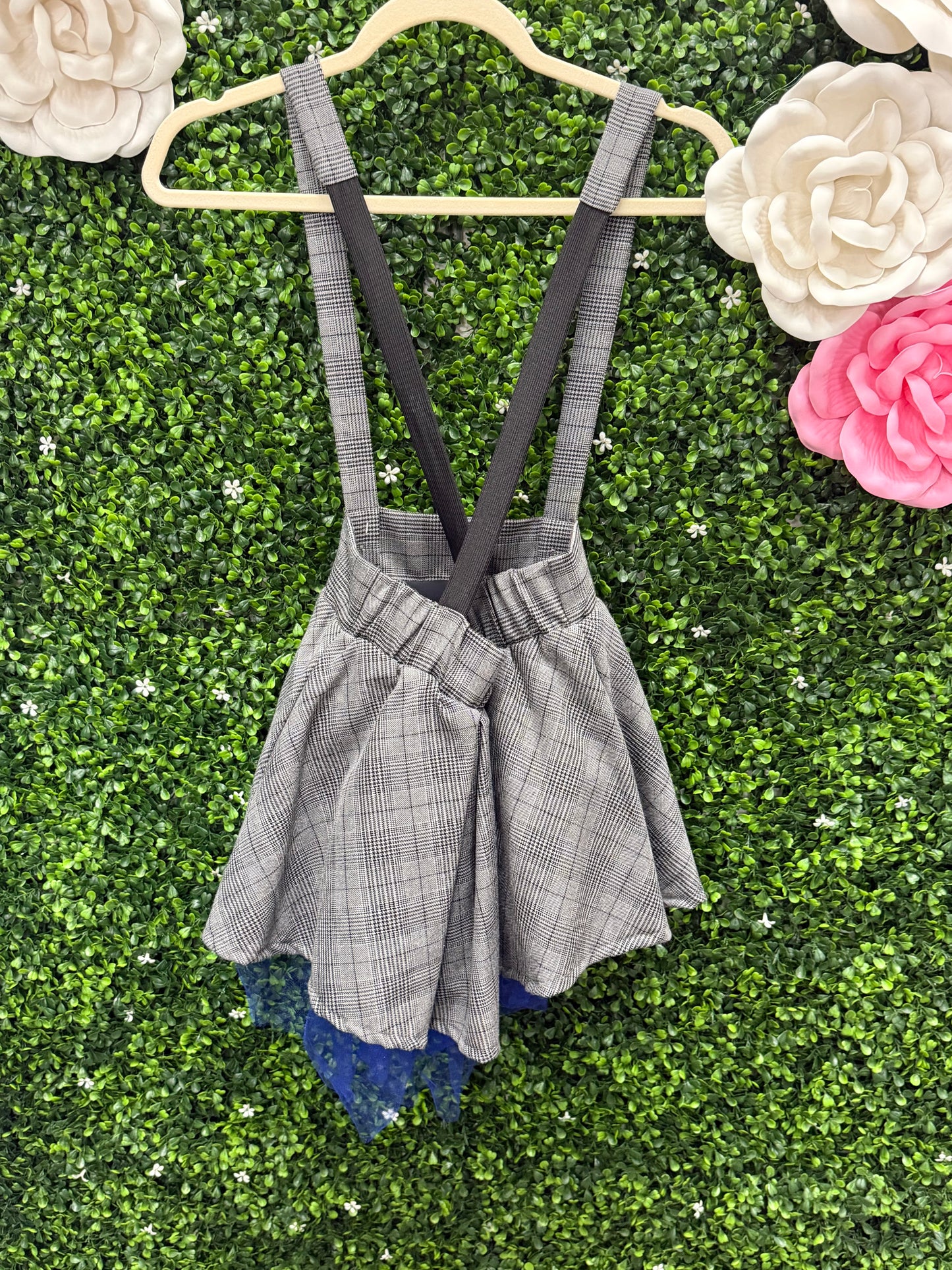 Child Intermediate Plaid Overall Skirt Costume