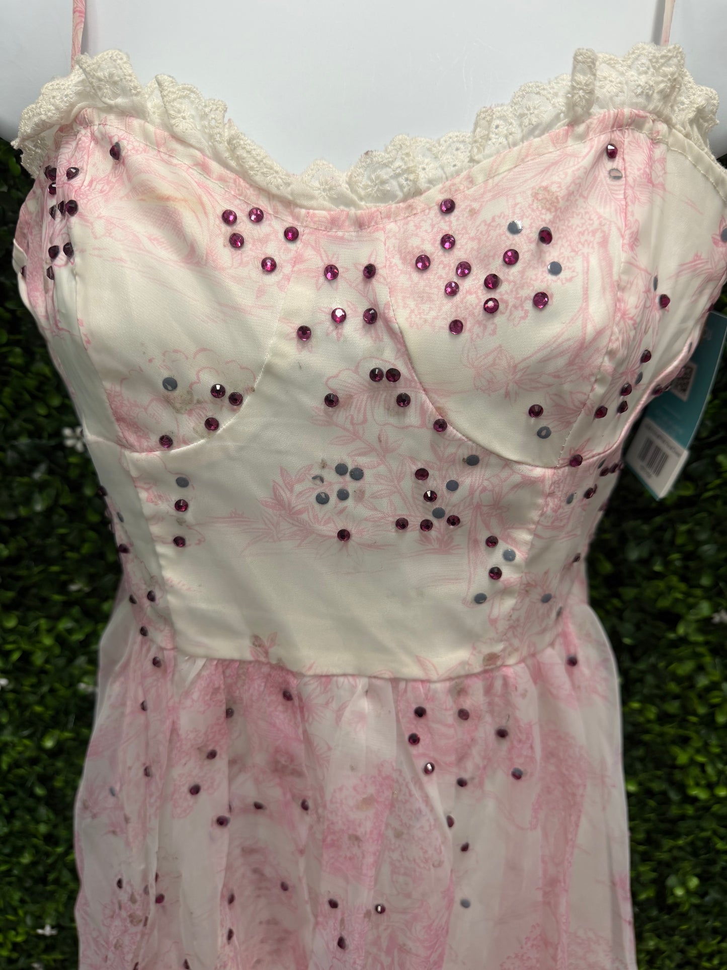 Adult X-Small Pink Floral Dress