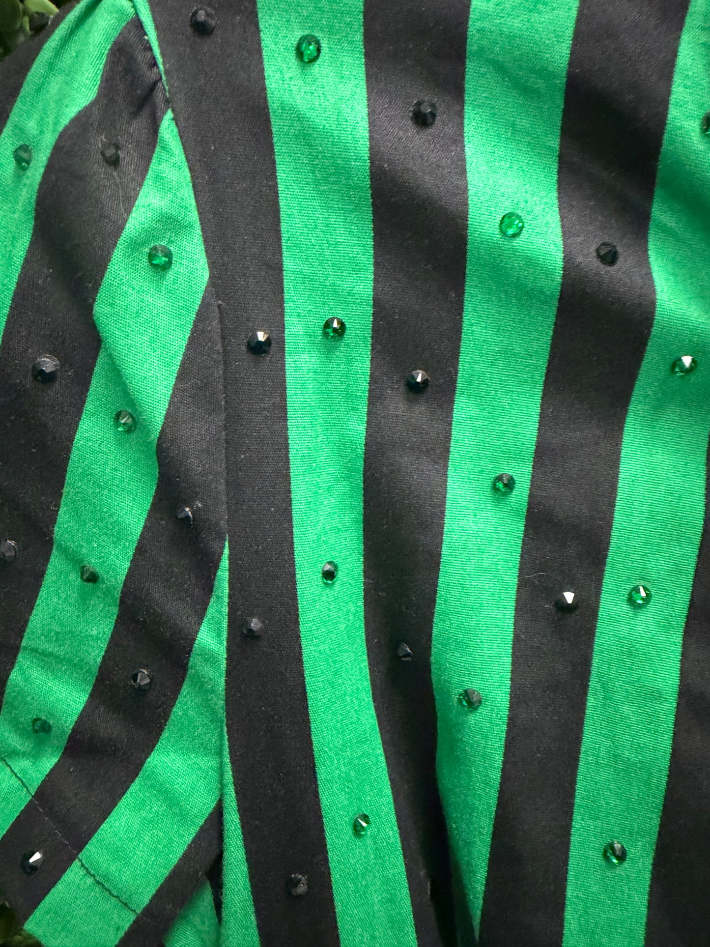 Adult Small Green and Black Stripped Costume