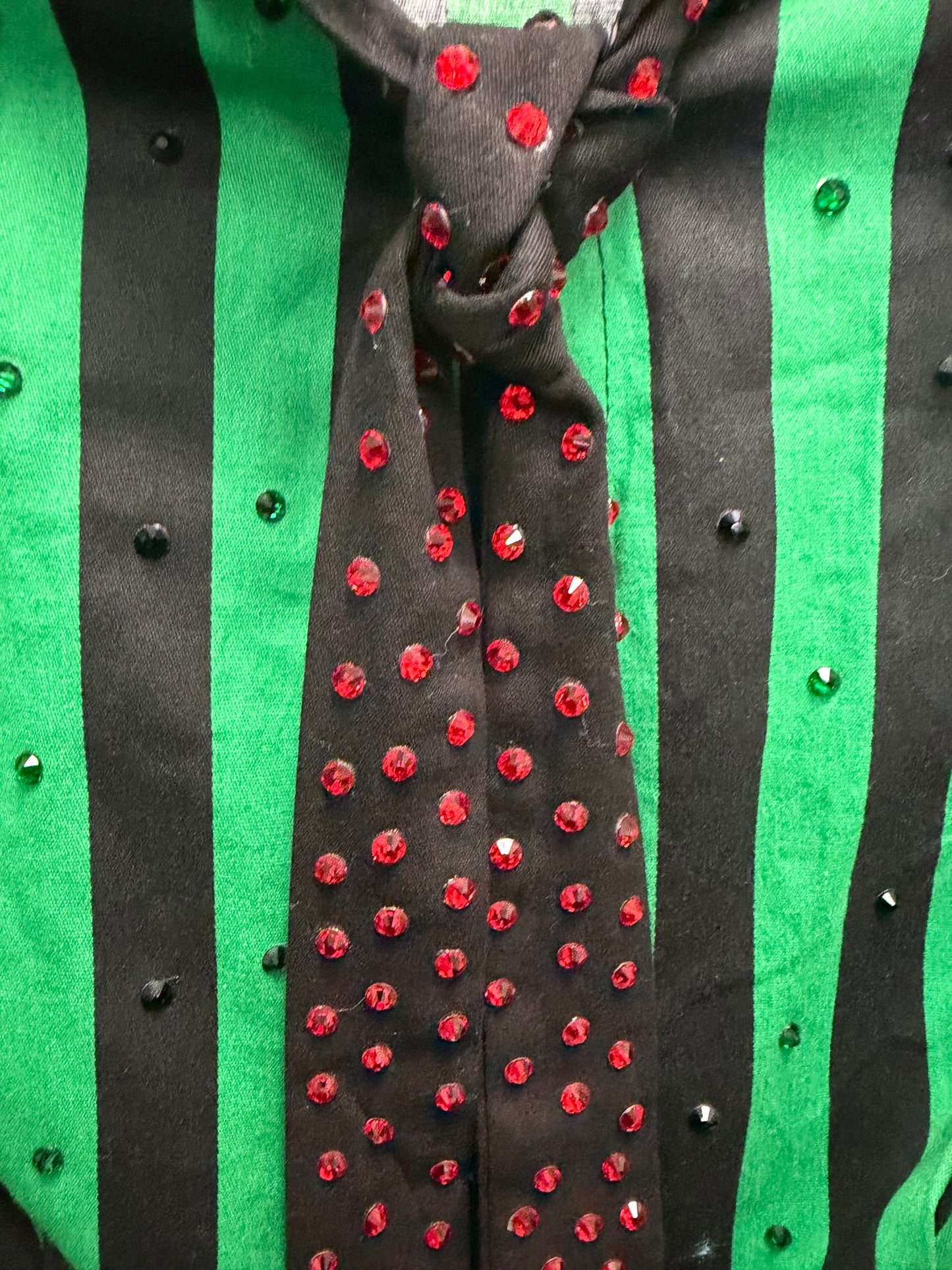 Adult Small Green and Black Stripped Costume