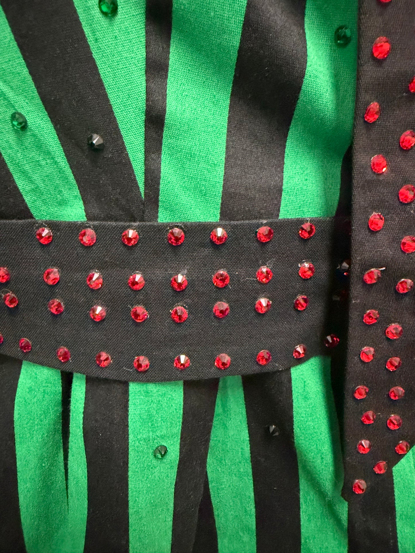 Adult Small Green and Black Stripped Costume