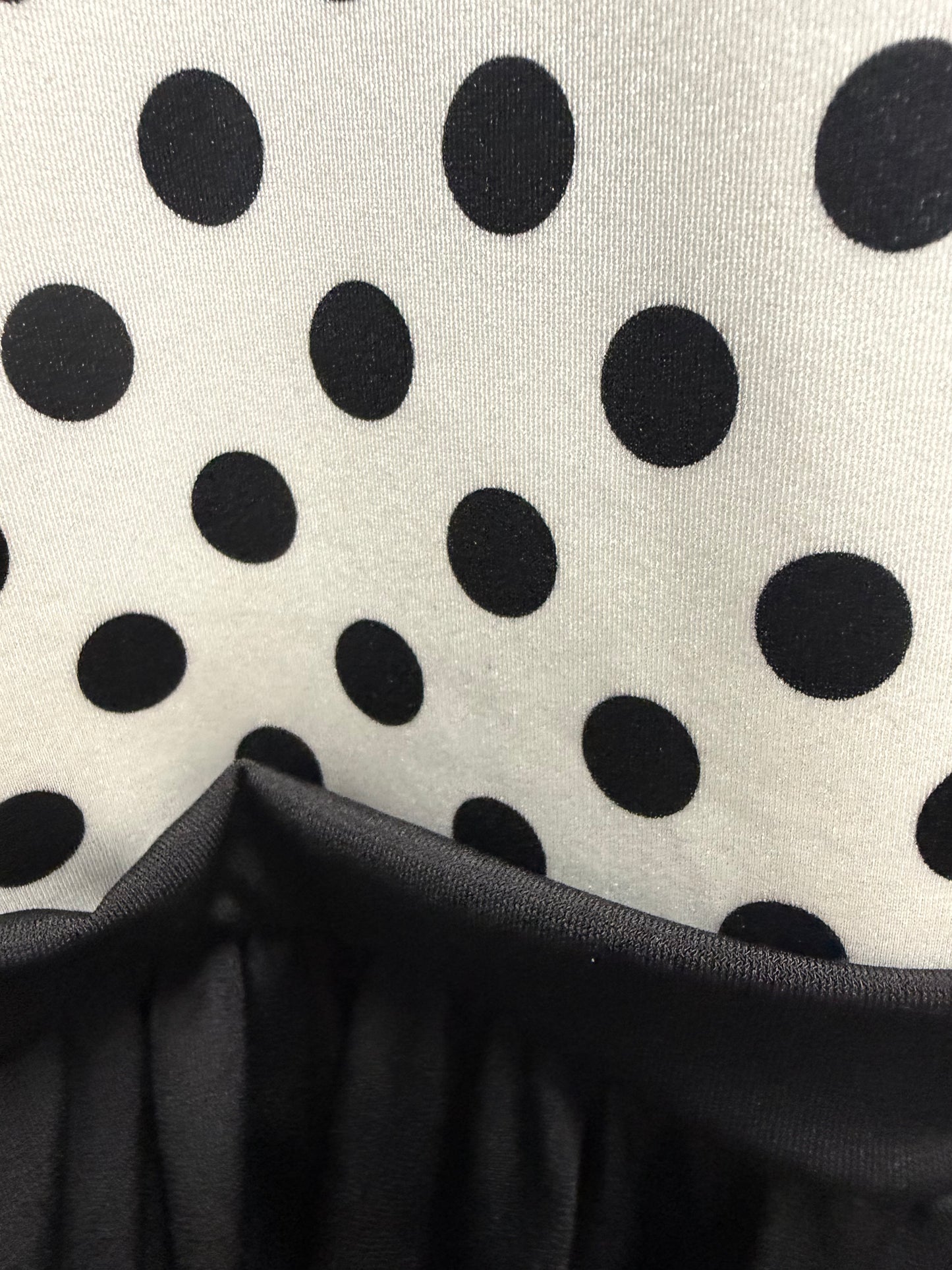 Child Medium White and Black Polkadot Dress