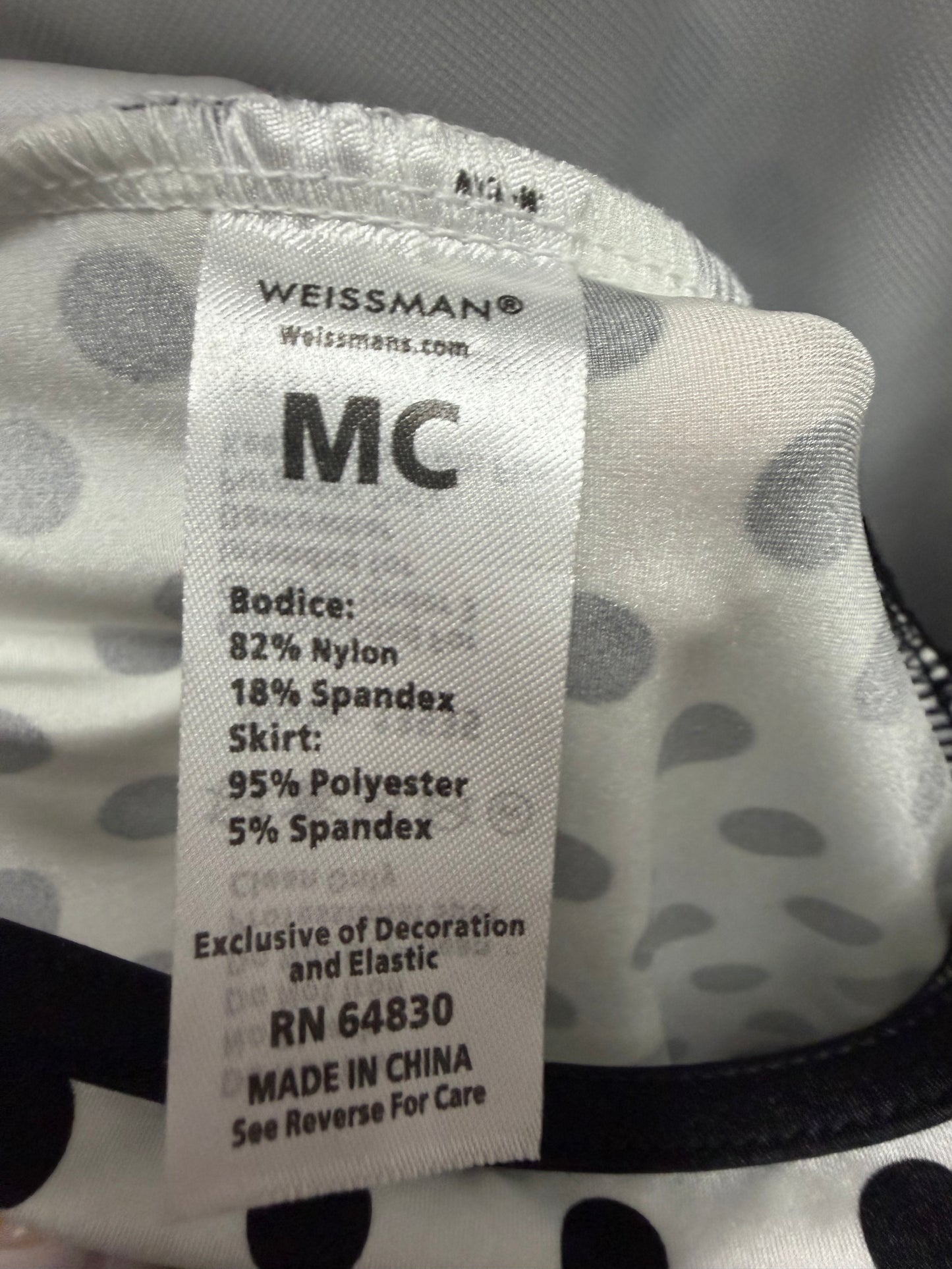 Child Medium White and Black Polkadot Dress