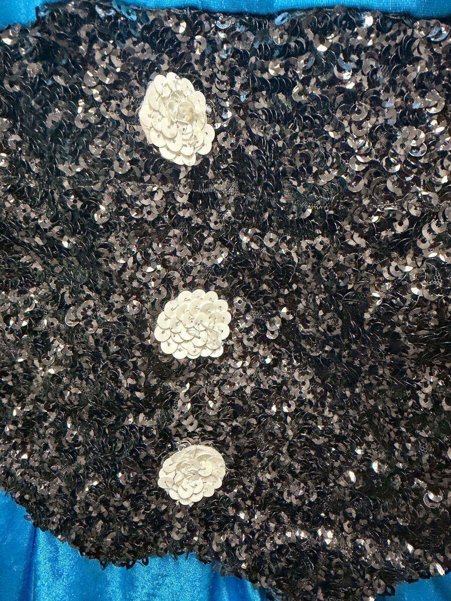 Child Medium Blue and Black Sparkle Costume