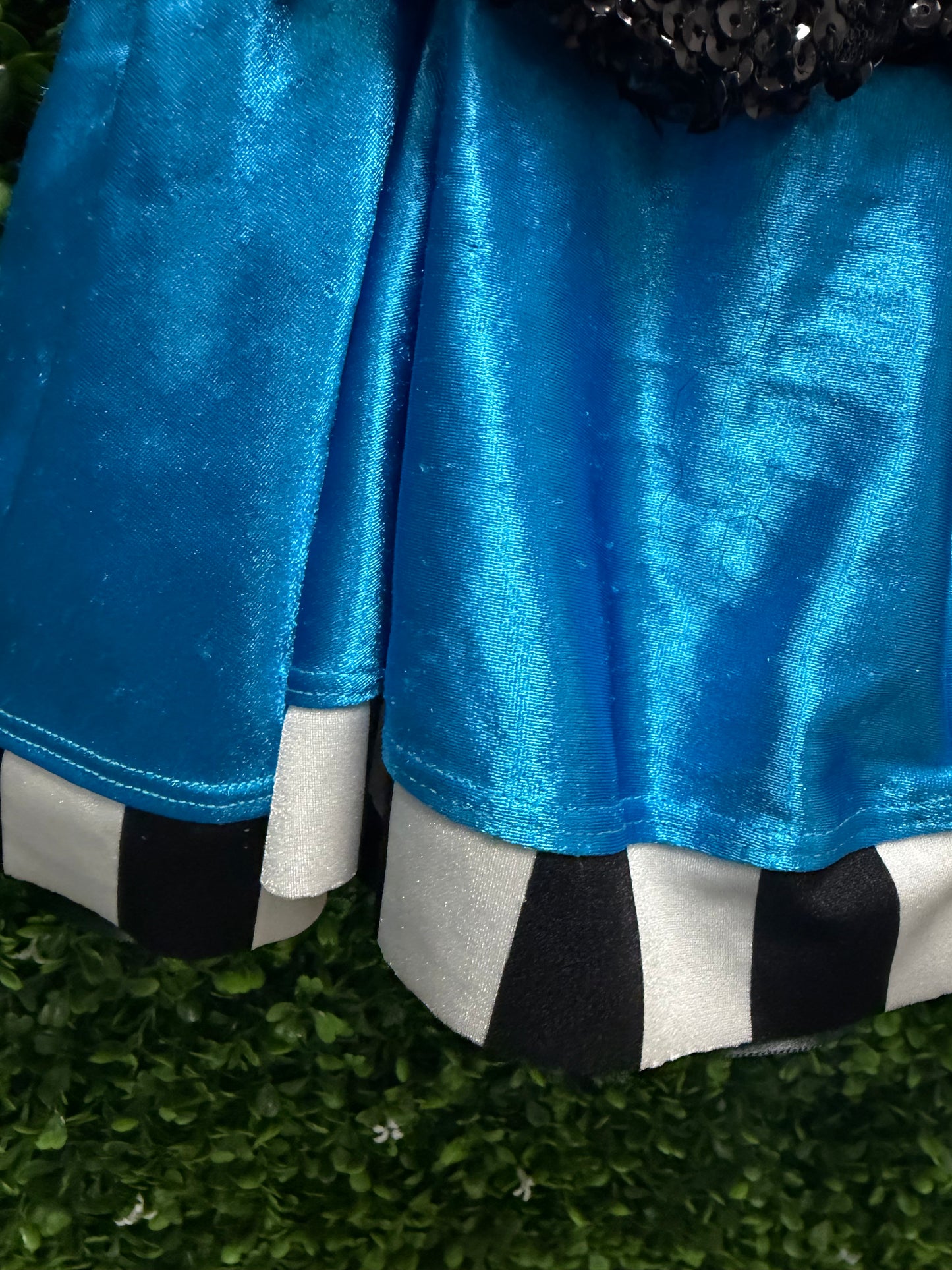 Child Medium Blue and Black Sparkle Costume