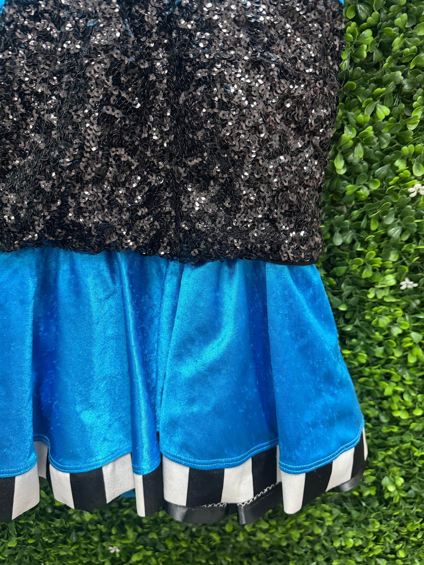 Child Medium Blue and Black Sparkle Costume