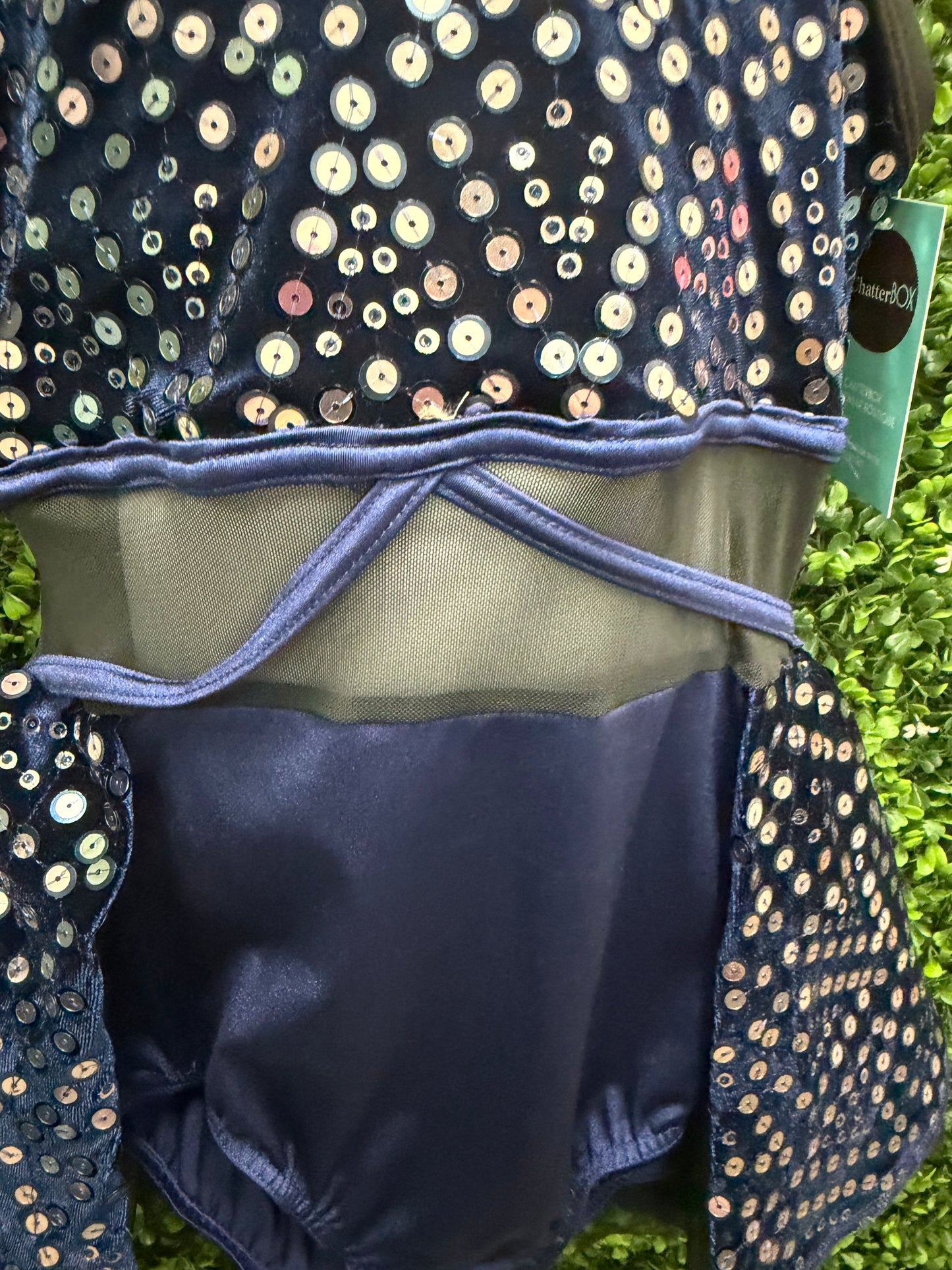 Child Medium Blue Black Sequin Costume