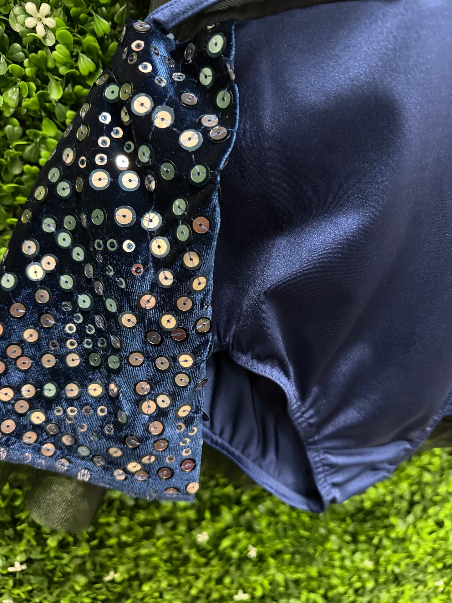 Child Medium Blue Black Sequin Costume