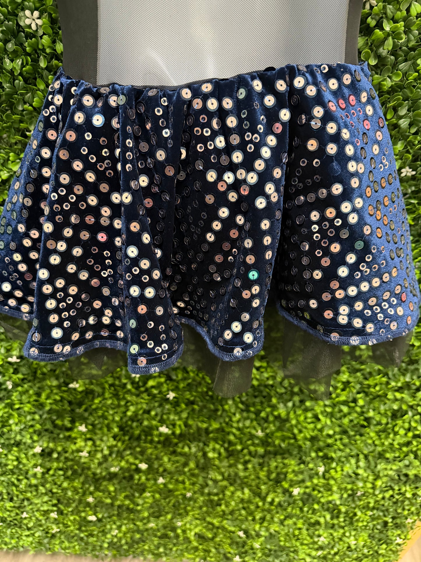 Child Medium Blue Black Sequin Costume