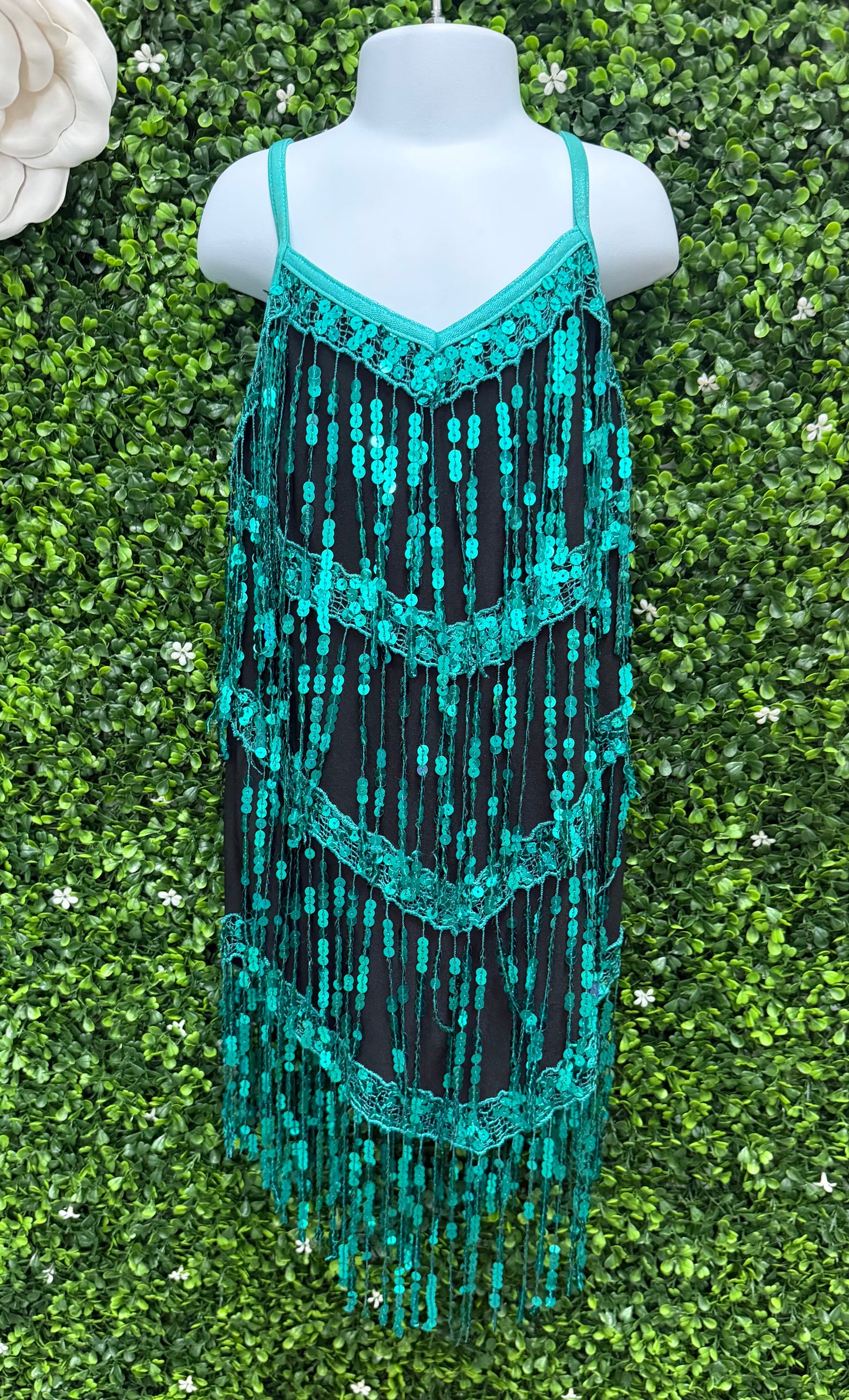 Child Intermediate Emerald Fringe Costume