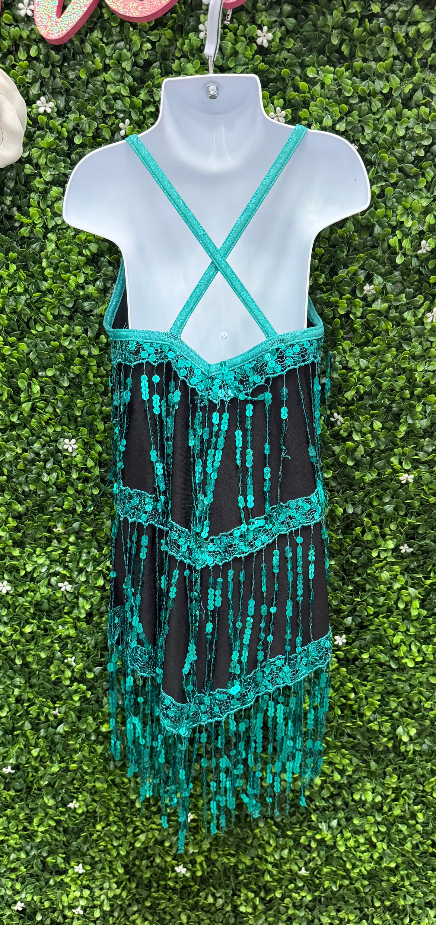 Child Intermediate Emerald Fringe Costume